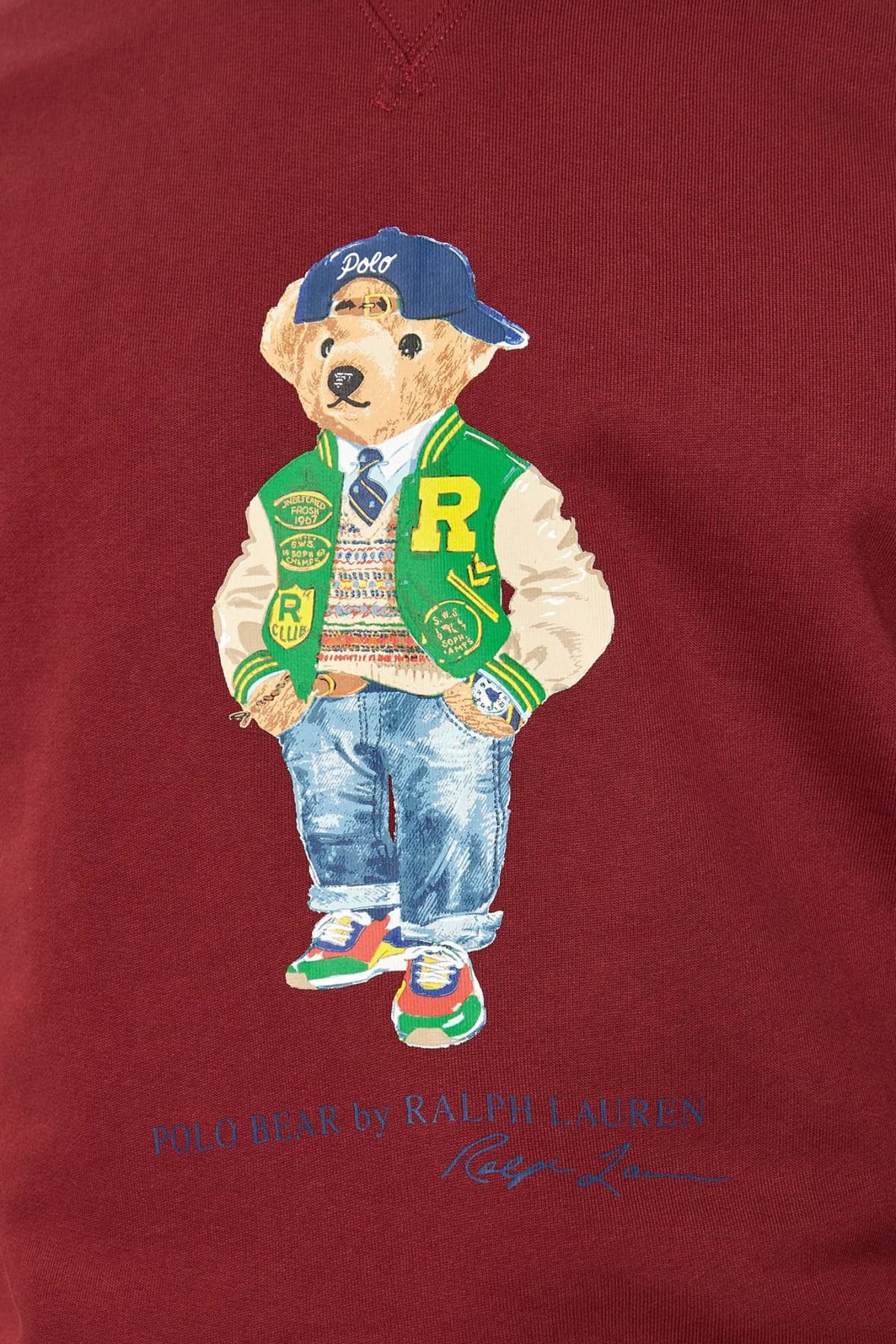 RALPH LAUREN ΦΟΥΤΕΡ CREW NECK LOGO BEAR ΜΠΟΡΝΤΩ