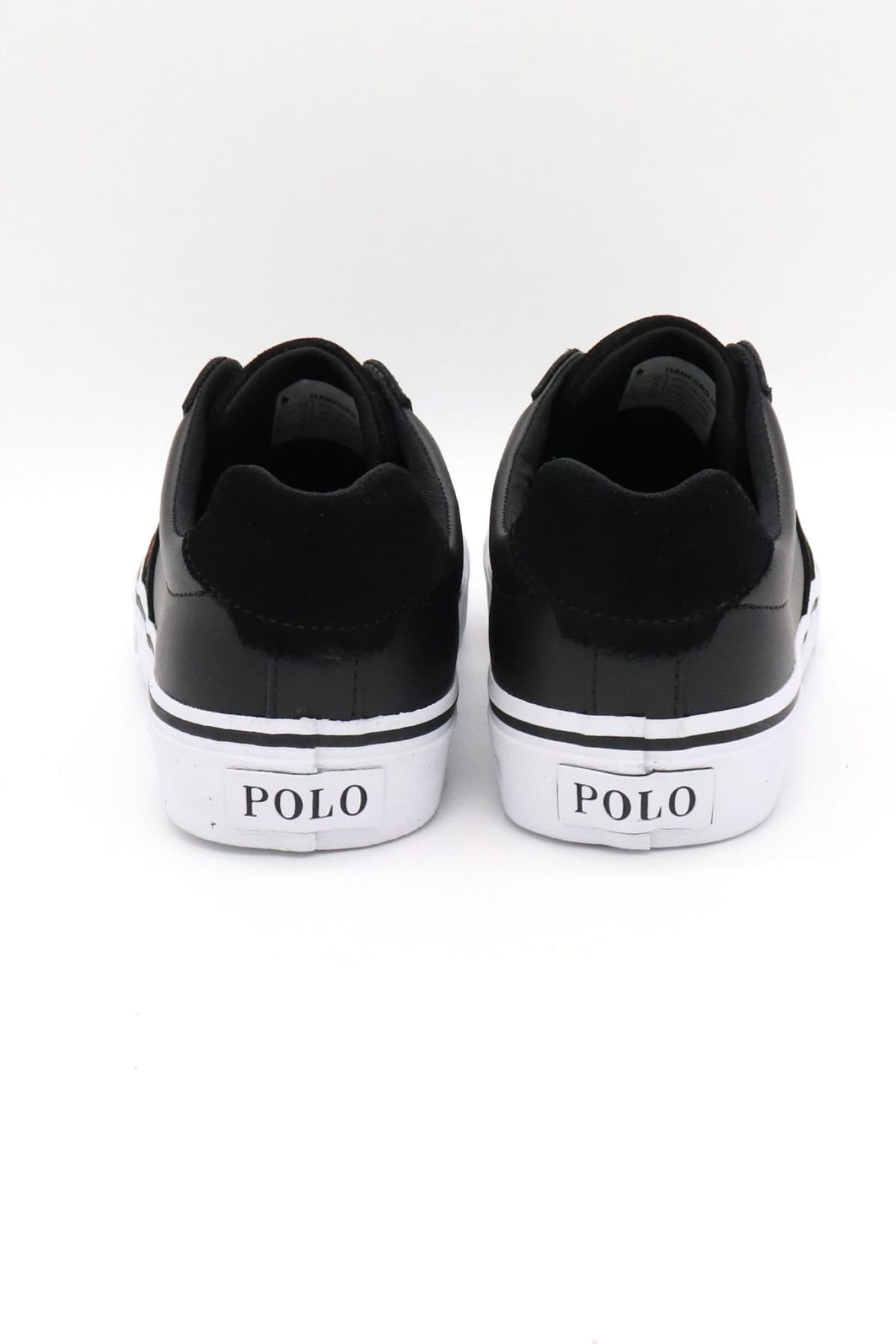 RALPH LAUREN ΠΑΠΟΥΤΣΙΑ SNEAKERS HANFORD II-SK-LTL ΜΑΥΡΟ-ΚΟΚΚΙΝΟ