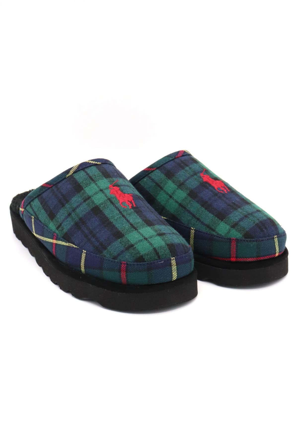 RALPH LAUREN ΠΑΠΟΥΤΣΙΑ ΠΑΝΤΟΦΛΕΣ REACE SCUFF-DS-SLIP ΚΑΡΩ ΜΠΛΕ-ΠΡΑΣΙΝΟ