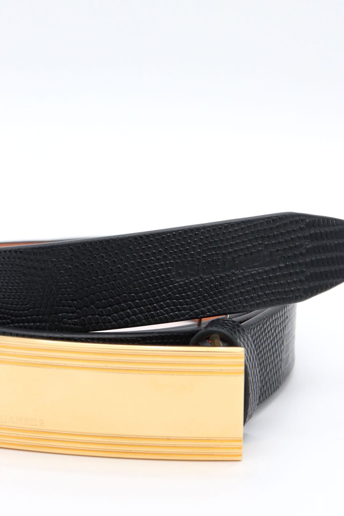 DSQUARED2 ΖΩΝΗ ΚΡΟΚΟ ΑΓΚΡΑΦΑ ΧΡΥΣΗ ΜΑΥΡΗ