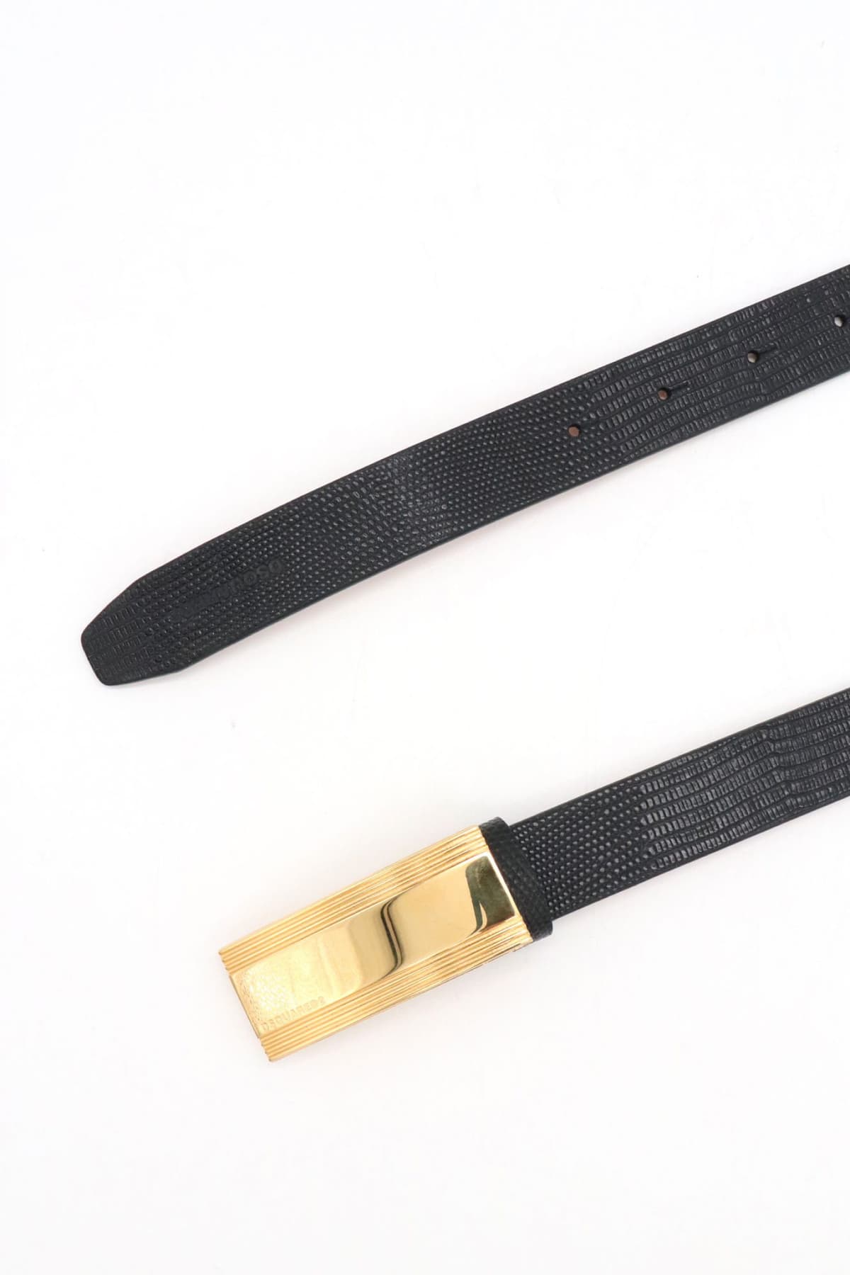 DSQUARED2 ΖΩΝΗ ΚΡΟΚΟ ΑΓΚΡΑΦΑ ΧΡΥΣΗ ΜΑΥΡΗ