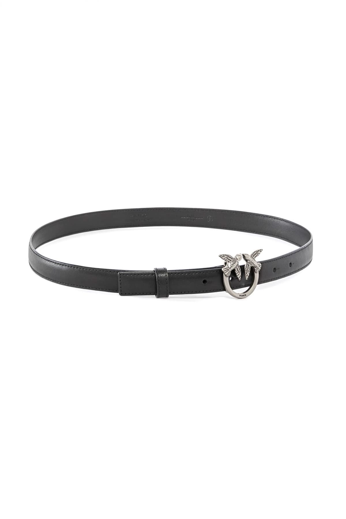 PINKO ΖΩΝΗ LOVE BERRY H2 BELT ΑΓΚΡΑΦΑ ΑΣΗΜΙ-ΜΑΥΡΟ