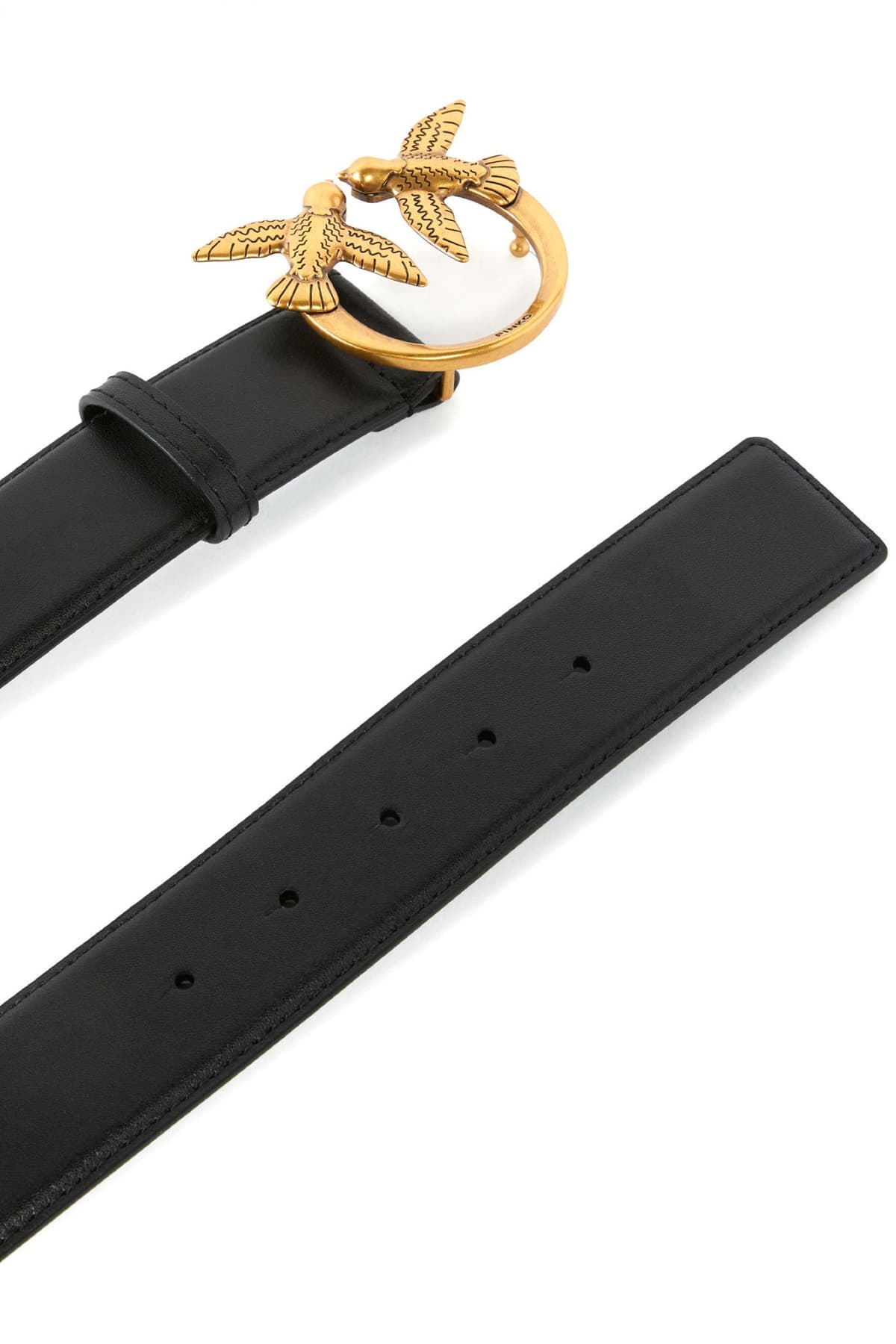 PINKO ΖΩΝΗ LOVE BERRY H4 BELT ΜΑΥΡΟ/ΧΡΥΣΟ