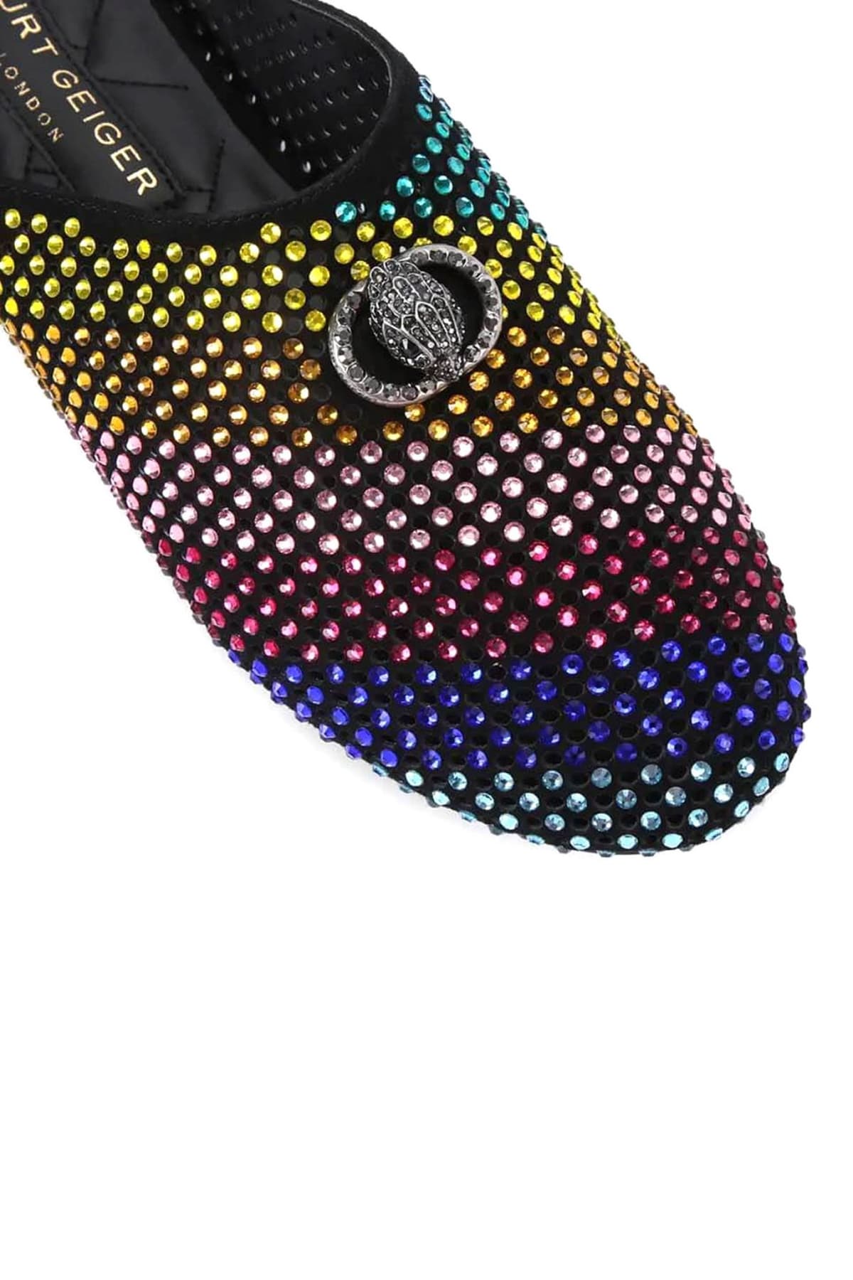 KURT GEIGER ΠΑΠΟΥΤΣΙΑ ΠΑΝΤΟΦΛΕΣ CHELSEA SLIDER ΣΟΥΕΤ ΣΤΡΑΣ LOGO ΠΟΛΥΧΡΩΜΟ