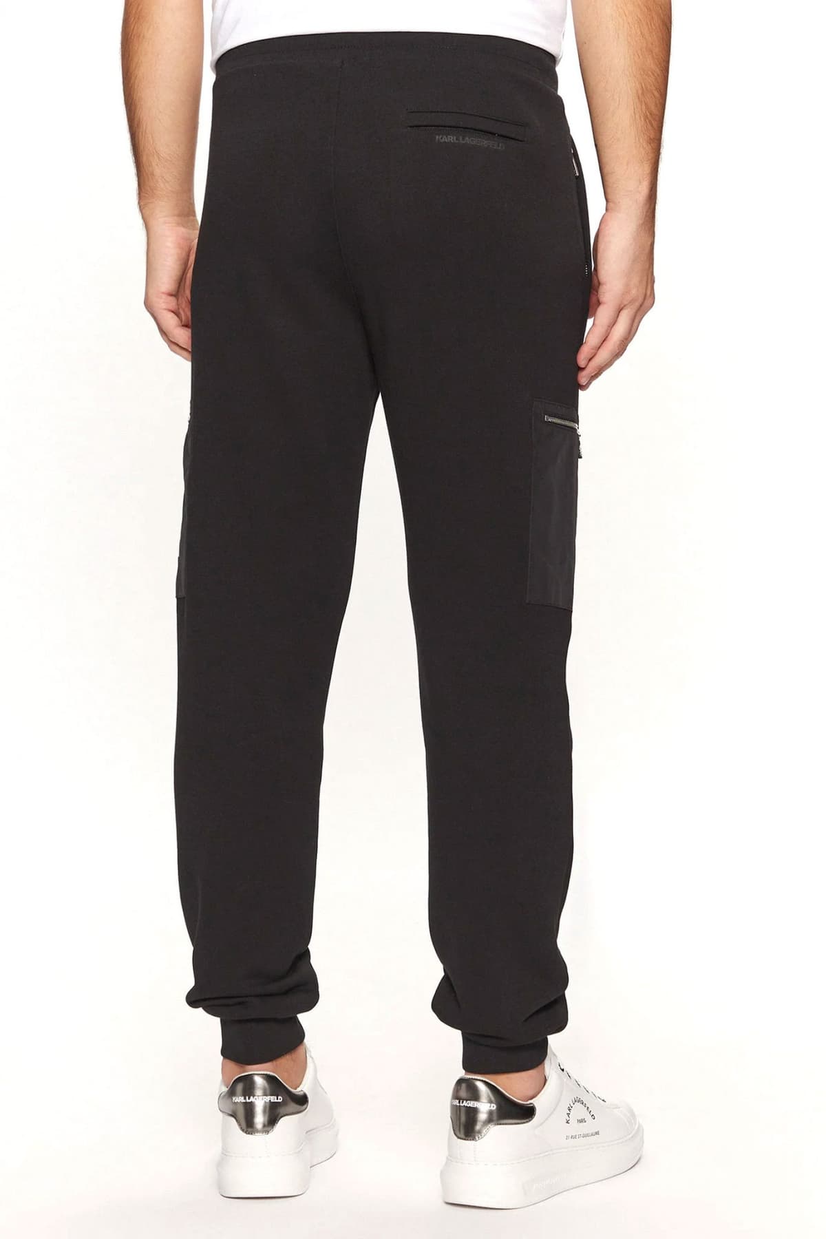 KARL LAGERFELD ΠΑΝΤΕΛΟΝΙ ΦΟΡΜΑ METALLIC LOGO ΜΑΥΡΟ