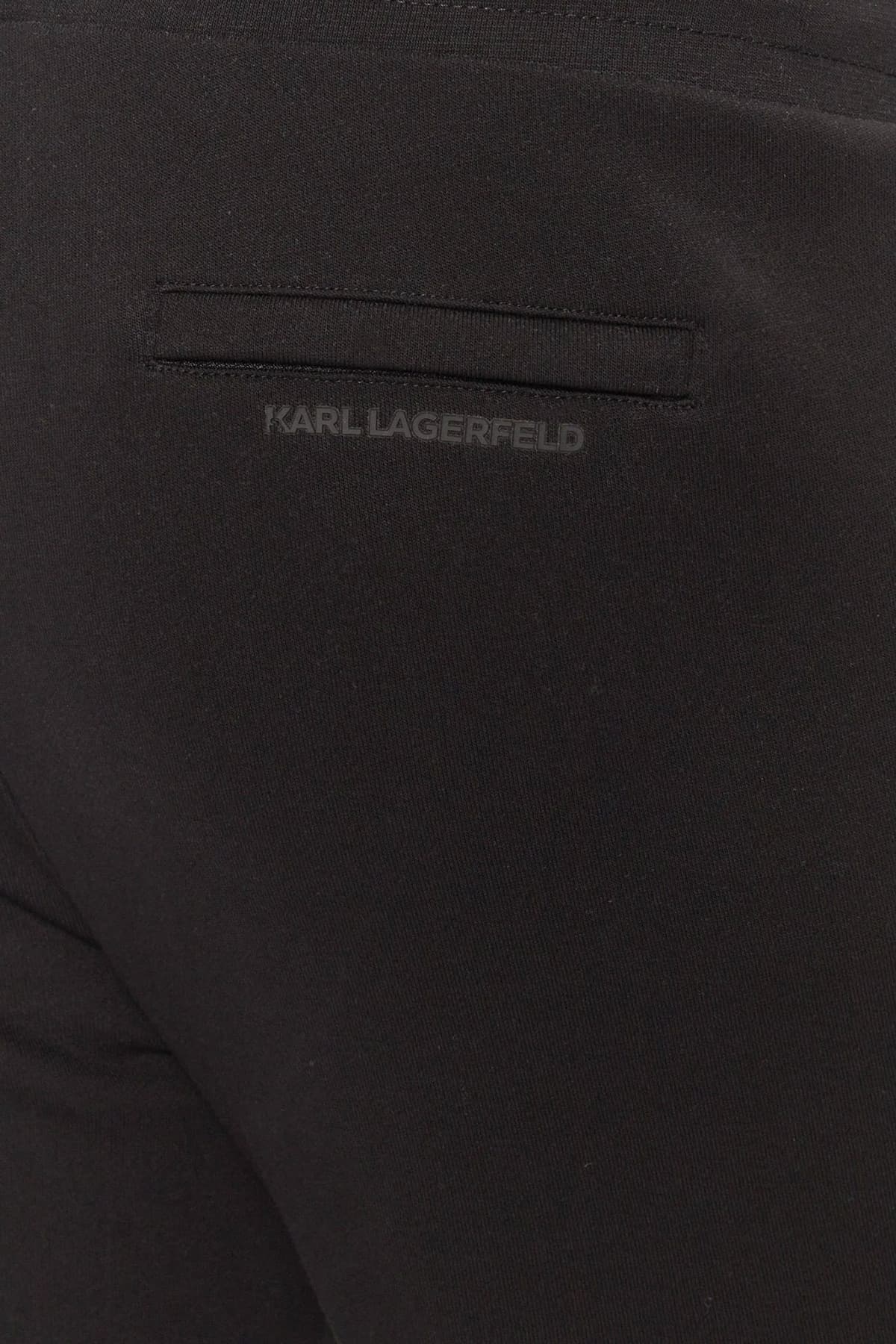 KARL LAGERFELD ΠΑΝΤΕΛΟΝΙ ΦΟΡΜΑ METALLIC LOGO ΜΑΥΡΟ