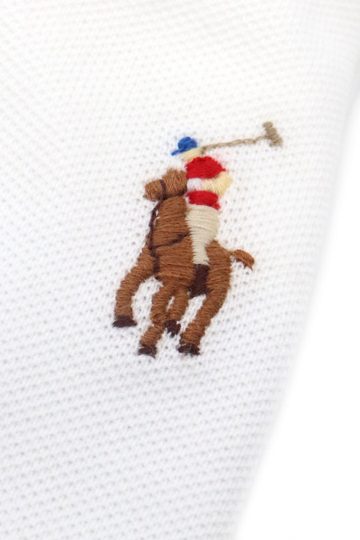 RALPH LAUREN ΠΟΥΚΑΜΙΣΟ PIQUET BUTTON DOWN KNIT OXFORD LOGO ΛΕΥΚΟ