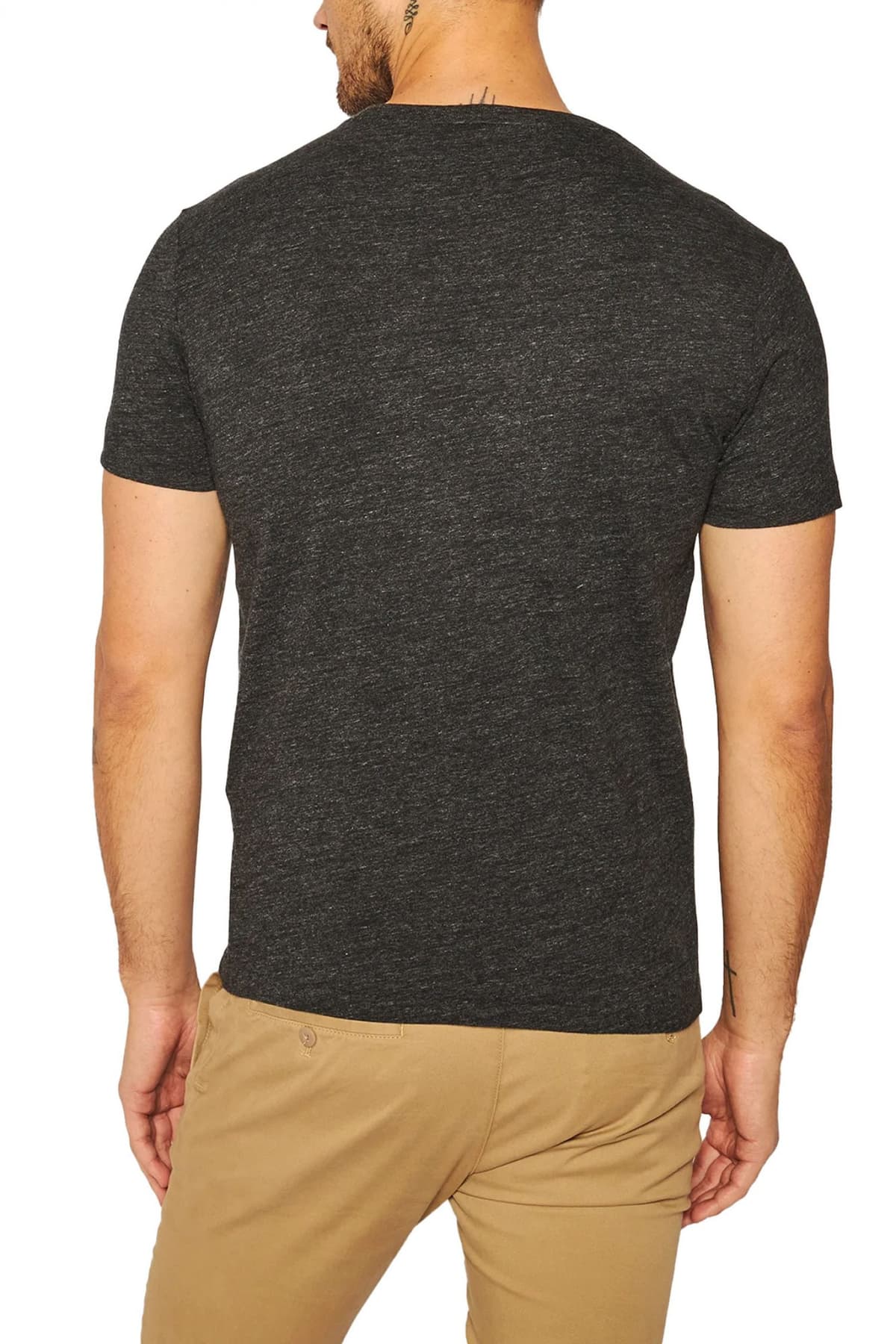 RALPH LAUREN T-SHIRT CUSTOM SLIM FIT LOGO ΑΝΘΡΑΚΙ