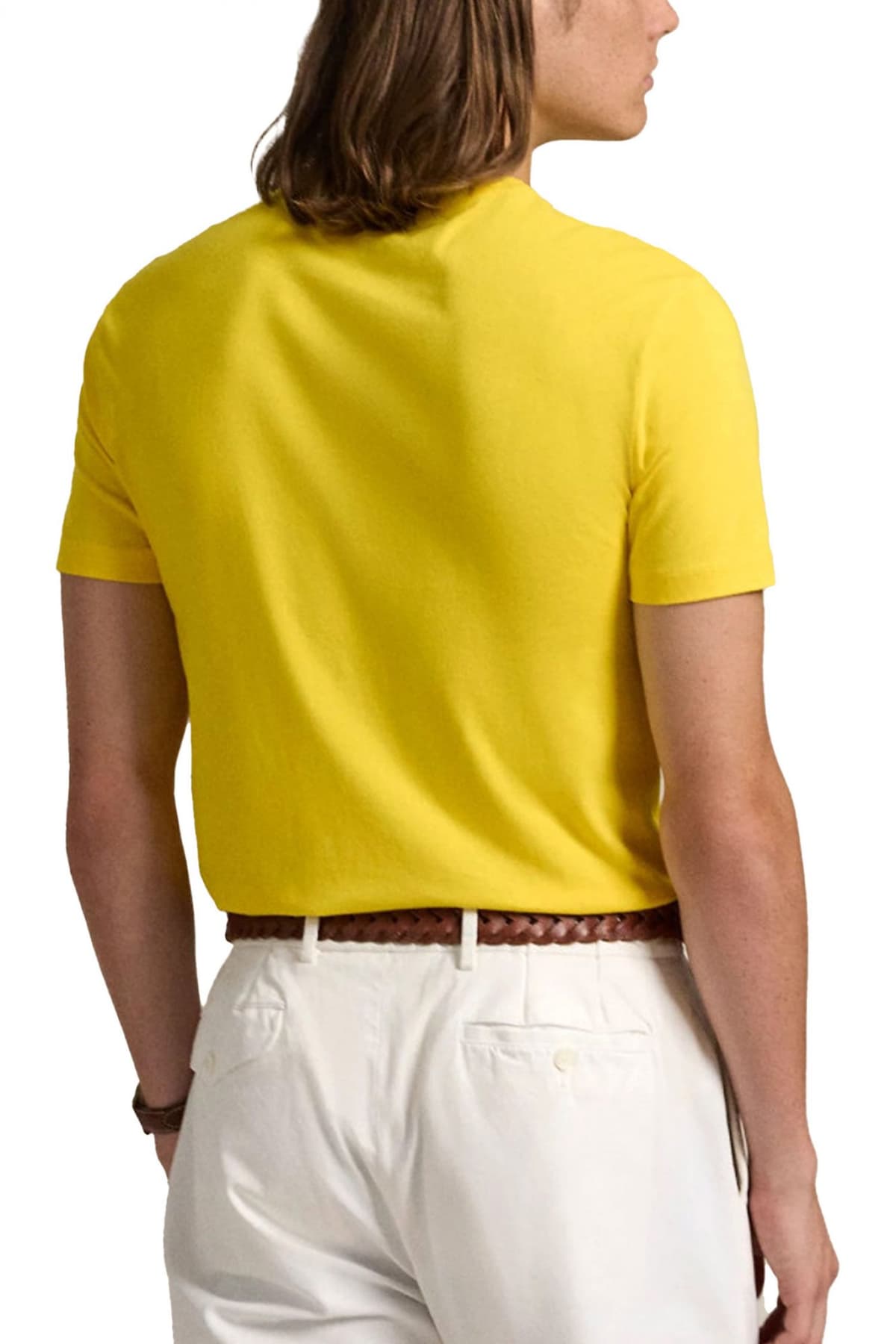 RALPH LAUREN T-SHIRT CUSTOM SLIM FIT LOGO ΚΙΤΡΙΝΟ