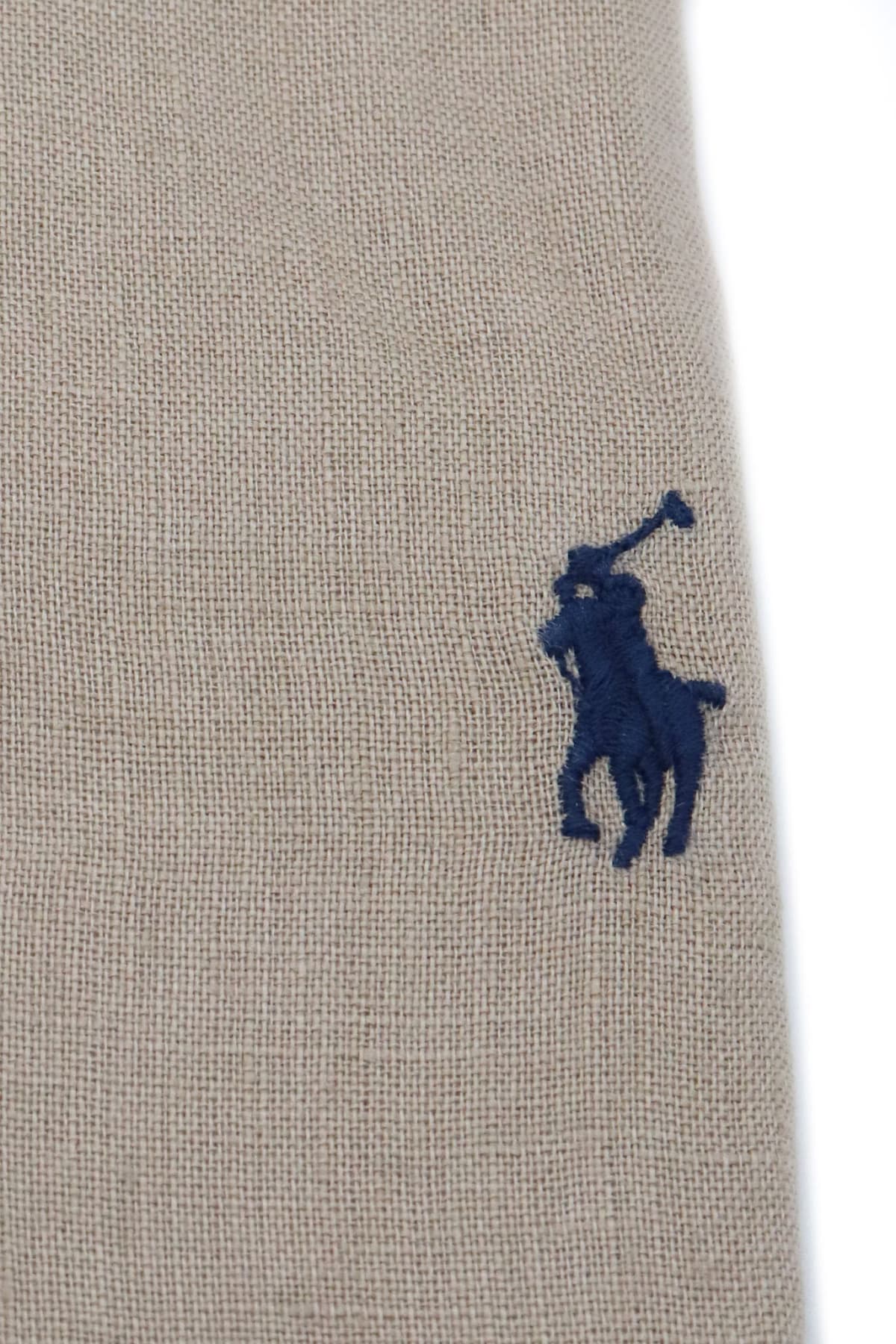 RALPH LAUREN ΠΟΥΚΑΜΙΣΟ ΛΙΝΟ BUTTON DOWN CUSTOM FIT ΜΠΕΖ