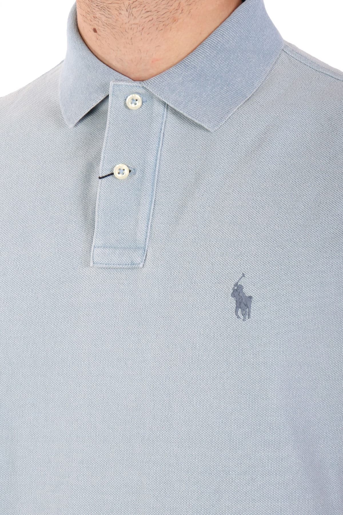 RALPH LAUREN POLO CUSTOM SLIM FIT WASHED LOGO ΣΙΕΛ