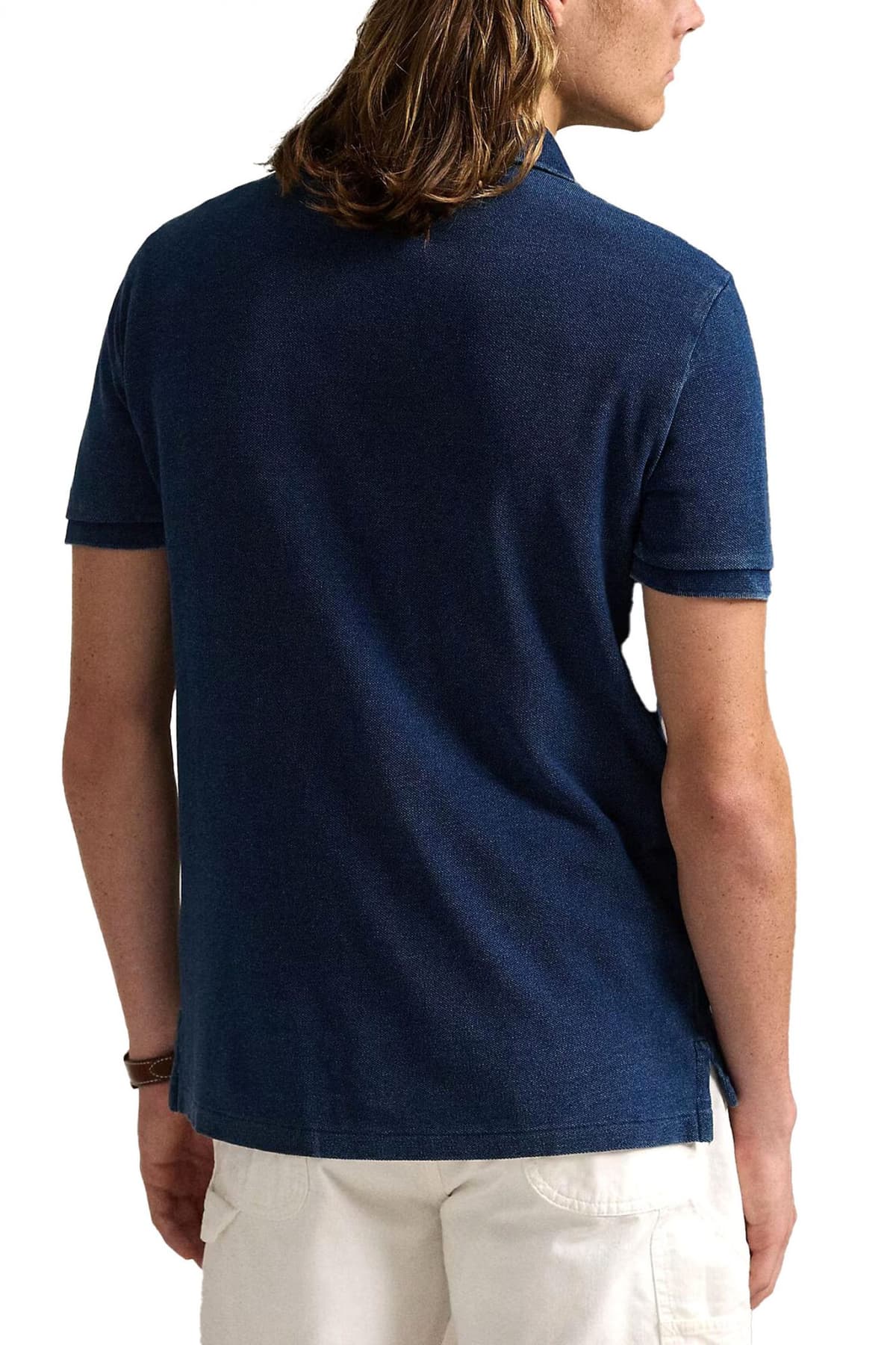 RALPH LAUREN POLO CUSTOM SLIM FIT LOGO WASHED ΜΠΛΕ