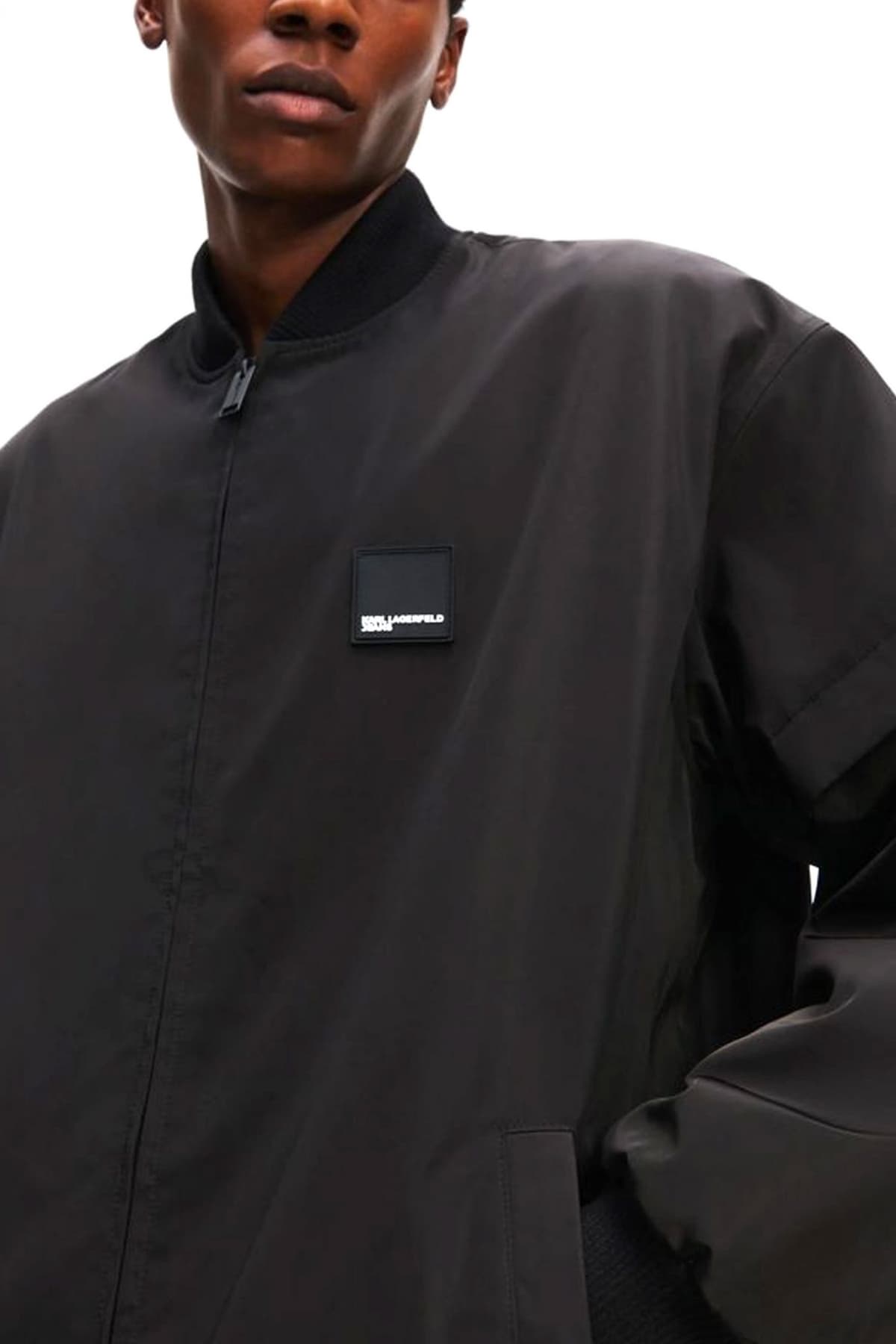 KARL LAGERFELD JEANS ΜΠΟΥΦΑΝ JACKET KLJ BOMBER ΜΑΥΡΟ