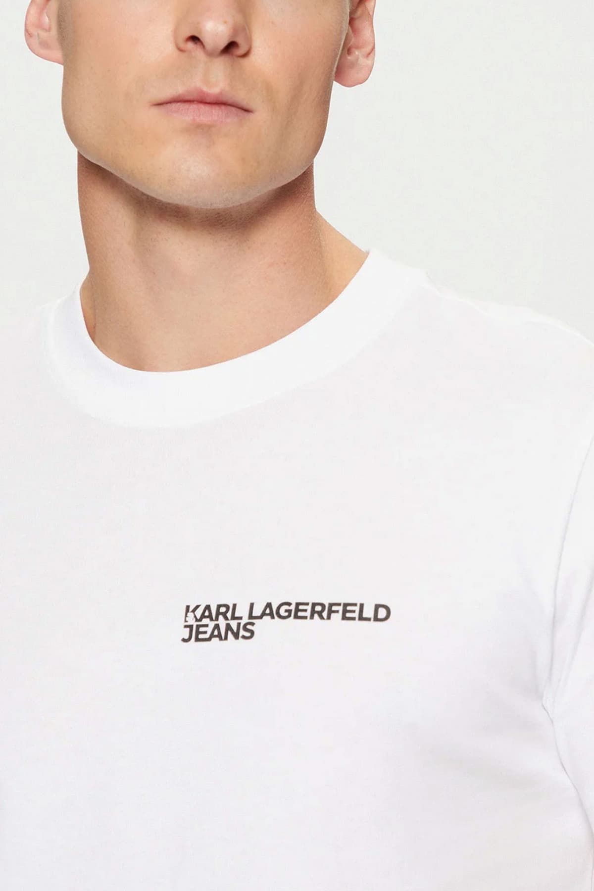 KARL LAGERFELD JEANS T-SHIRT KLJ SLIM SS TEE ΛΕΥΚΟ