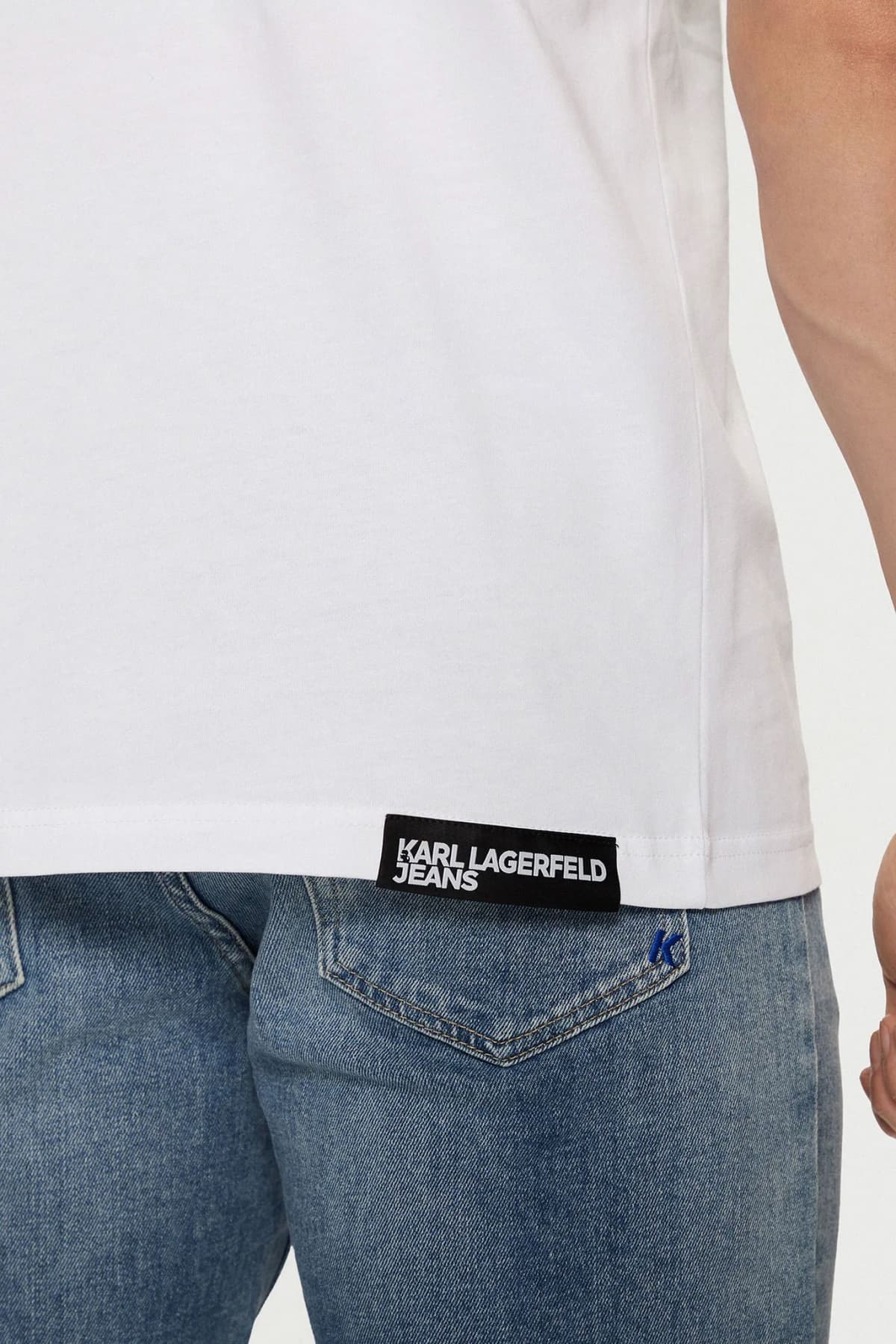 KARL LAGERFELD JEANS T-SHIRT KLJ SLIM SS TEE ΛΕΥΚΟ