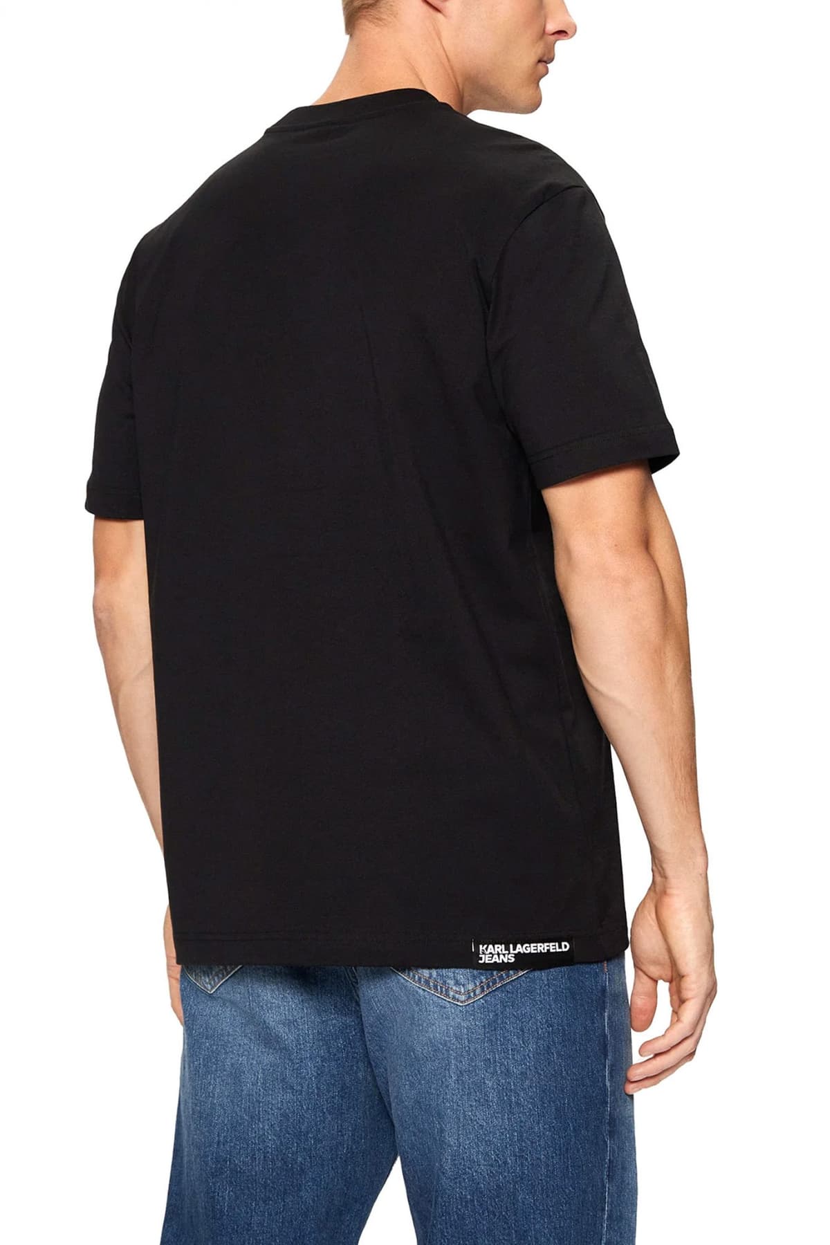 KARL LAGERFELD JEANS T-SHIRT KLJ REGULAR SS KARL TEE ΜΑΥΡΟ
