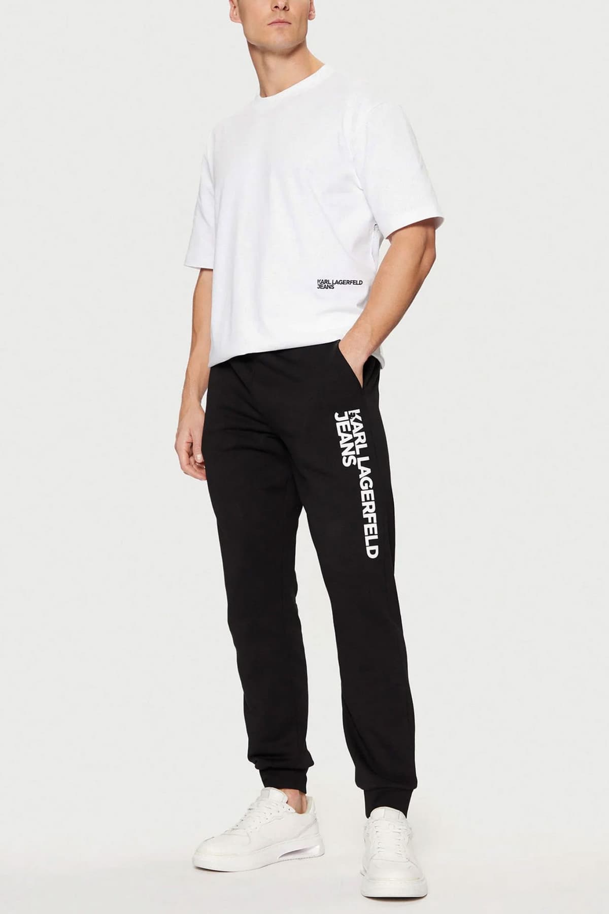 KARL LAGERFELD JEANS T-SHIRT KLJ RELAXED SS KARL TEE ΛΕΥΚΟ