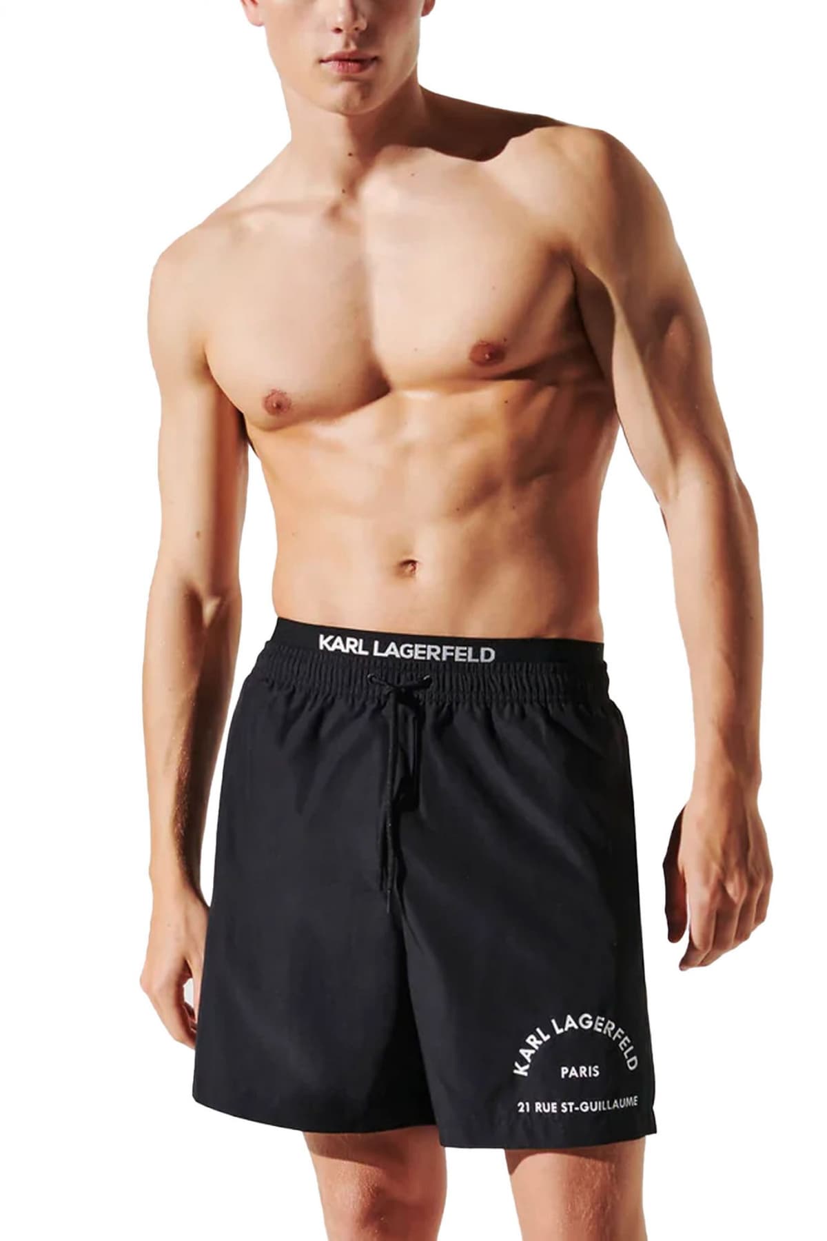 KARL LAGERFELD ΜΑΓΙΩ RSG ELASTIC MED ΜΑΥΡΟ