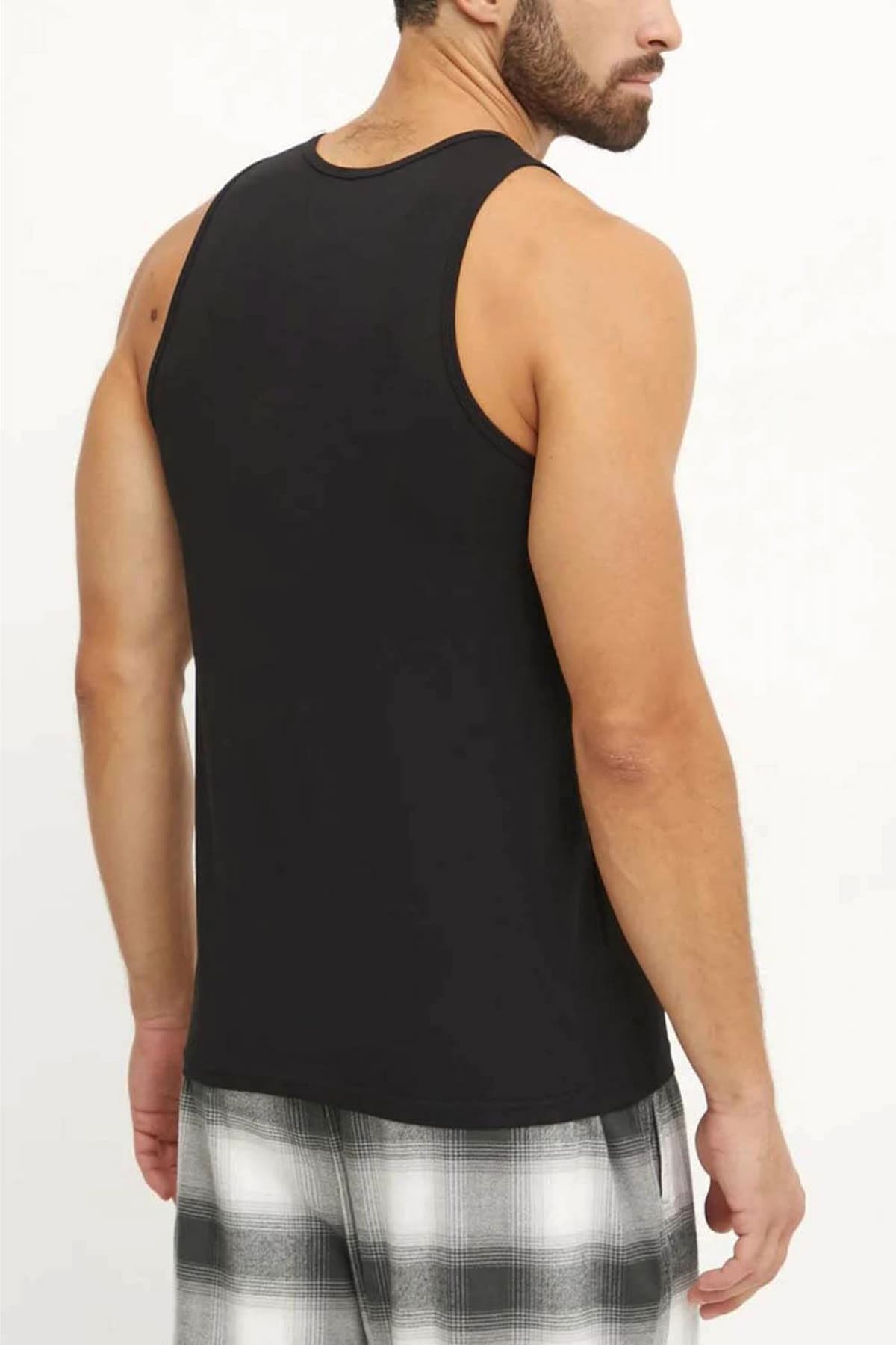 KARL LAGERFELD ΕΣΩΡΟΥΧΑ 2PACK ELONGATED LOGO TANK TOP ΛΕΥΚΟ-ΜΑΥΡΟ