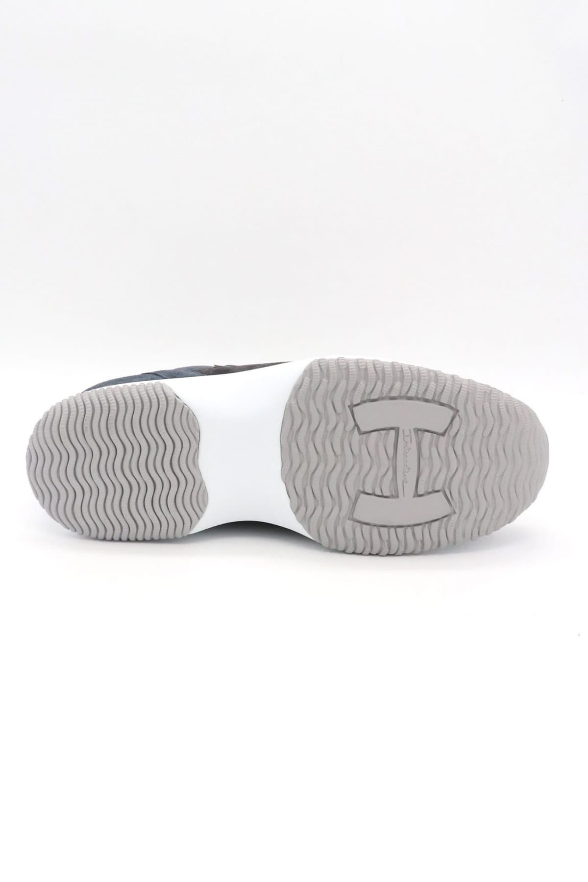 HOGAN ΠΑΠΟΥΤΣΙΑ SNEAKERS INTERACTIVE H FLOCK ΔΕΡΜΑ ΜΠΛΕ