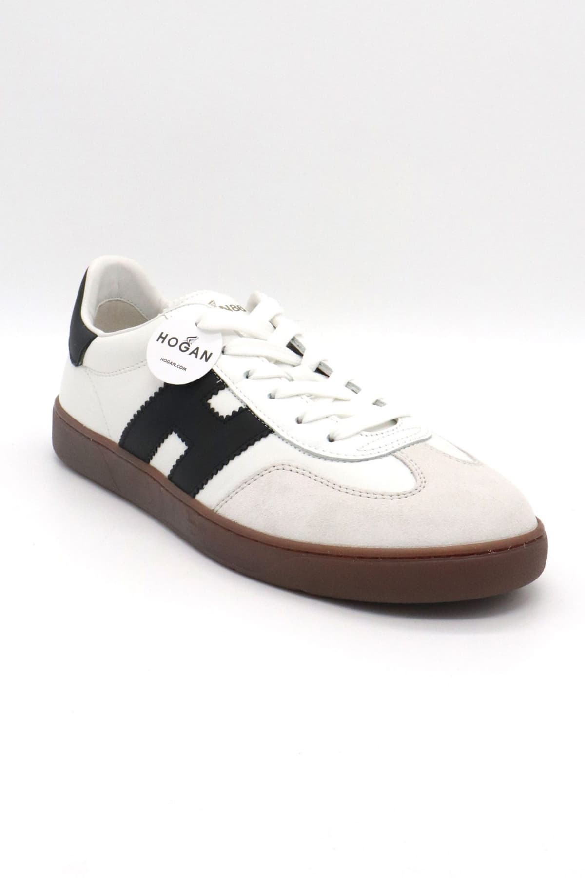 HOGAN ΠΑΠΟΥΤΣΙΑ SNEAKERS ΔΕΡΜΑ ΛΕΥΚΟ-ΜΑΥΡΟ