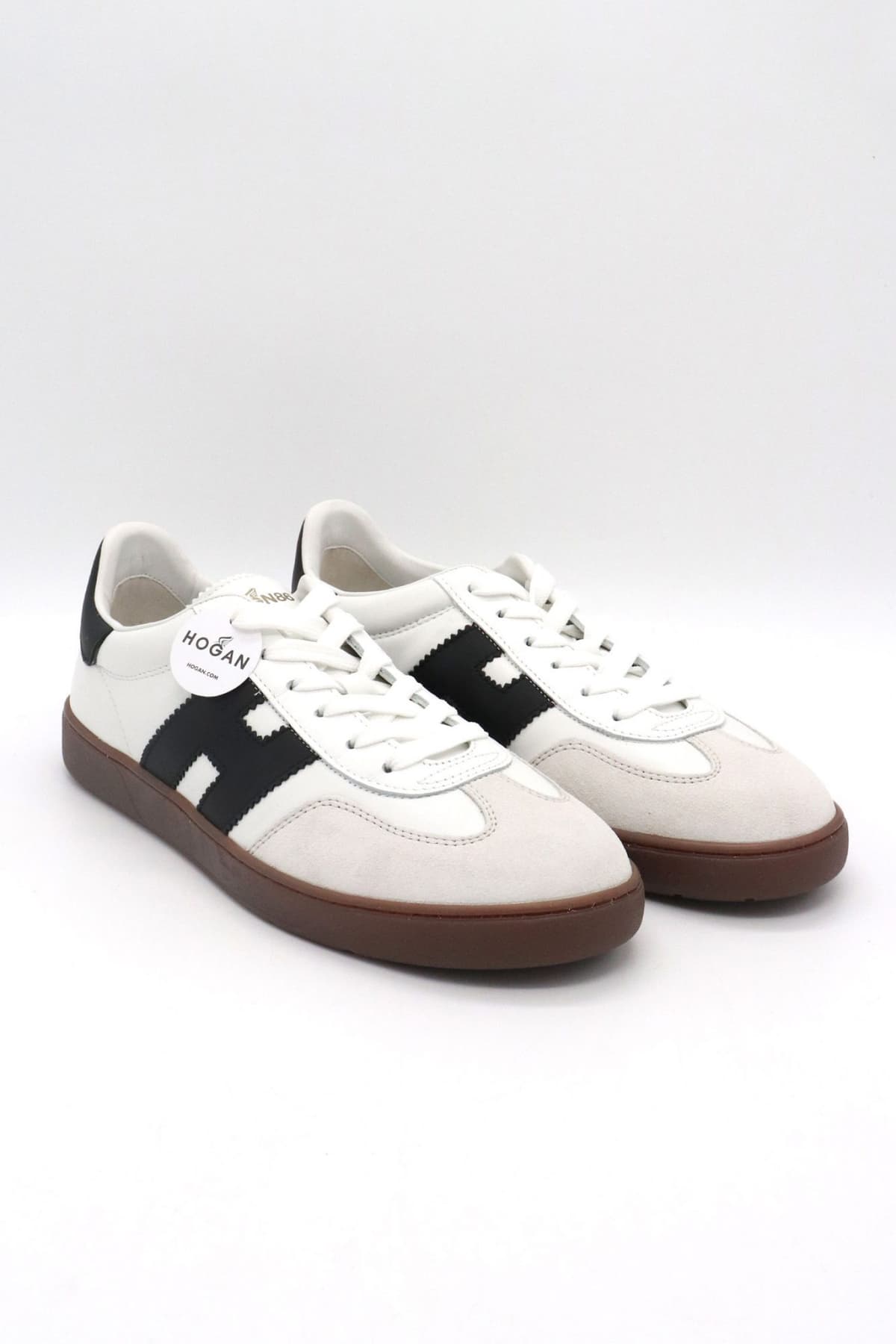 HOGAN ΠΑΠΟΥΤΣΙΑ SNEAKERS ΔΕΡΜΑ ΛΕΥΚΟ-ΜΑΥΡΟ