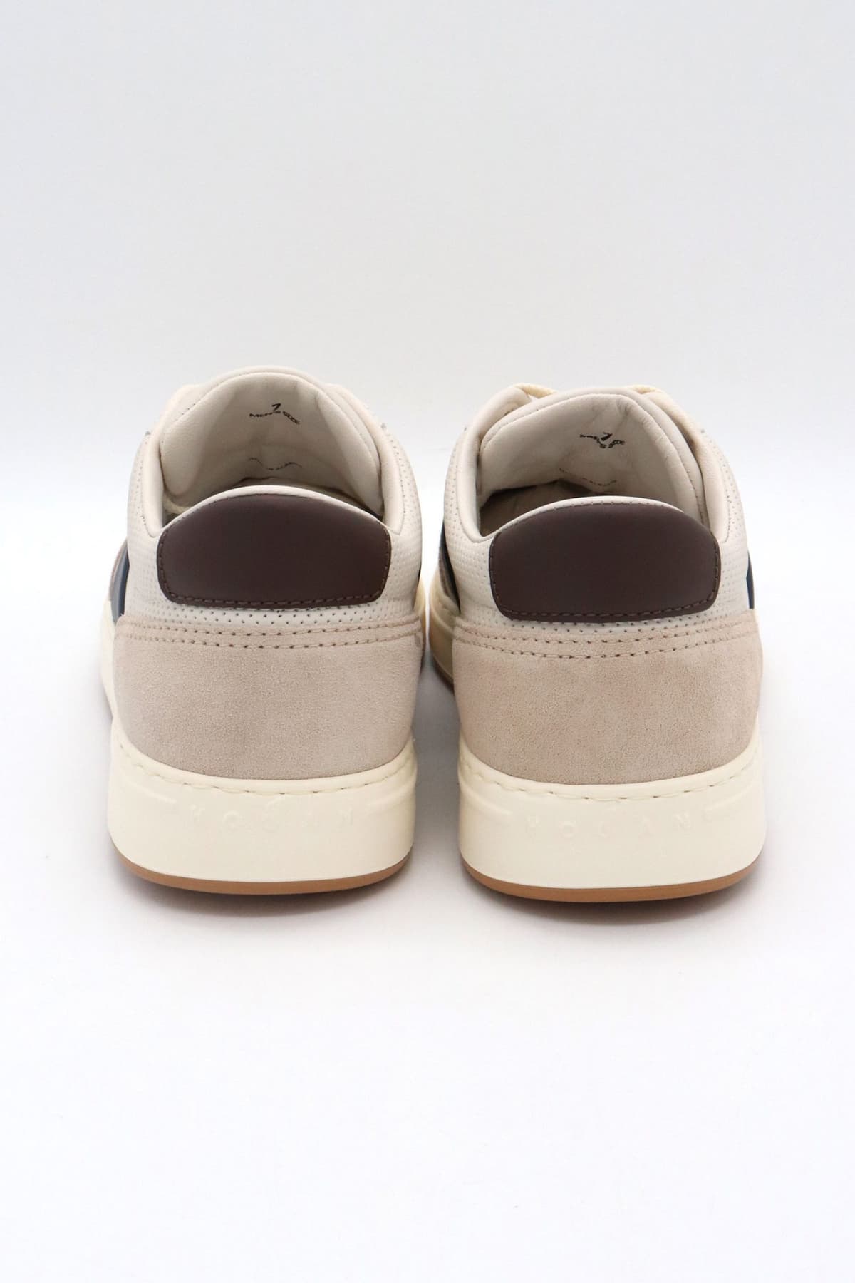 HOGAN ΠΑΠΟΥΤΣΙΑ SNEAKERS ALLACCIATO PUNZ BANDA ΔΕΡΜΑ ΕΚΡΟΥ-ΜΠΛΕ