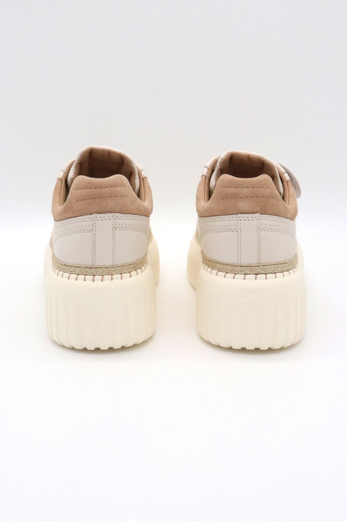 HOGAN ΠΑΠΟΥΤΣΙΑ SNEAKERS H-STRIPES H659 ALLACCIATO ΔΕΡΜΑ ΕΚΡΟΥ