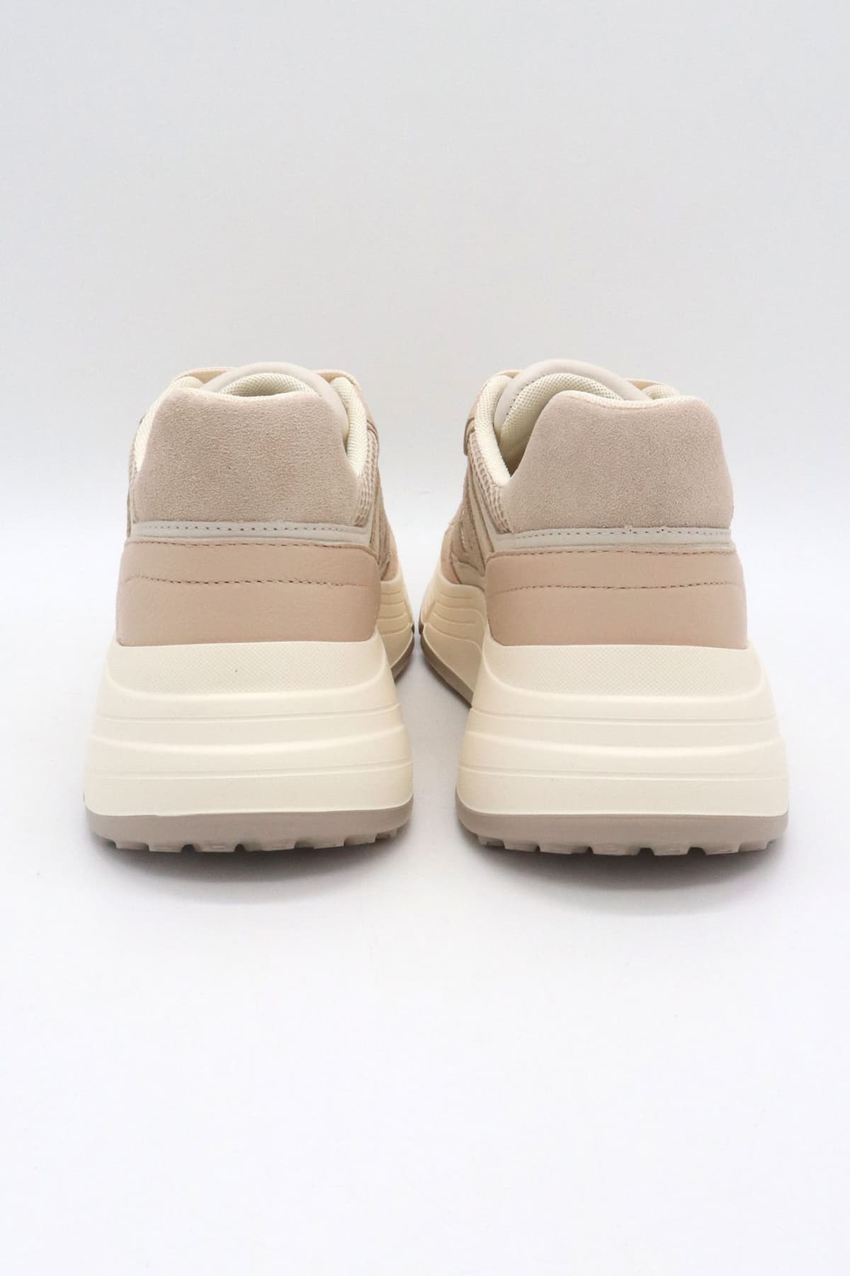 HOGAN ΠΑΠΟΥΤΣΙΑ SNEAKERS ALLACCIATO H ΔΕΡΜΑ ΜΠΕΖ