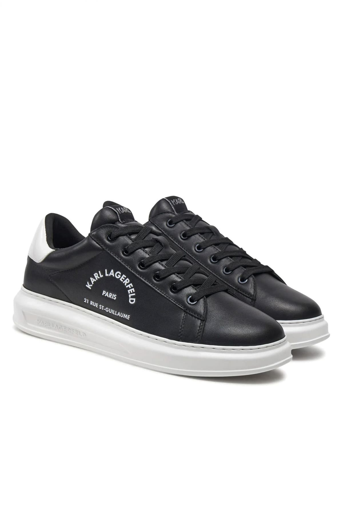 Ανδρικά Δερμάτινα Maison Sneakers Μαύρα Karl Lagerfeld KL52538K-000 BLACK