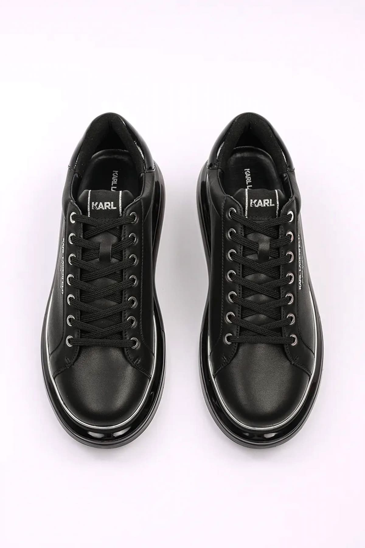 Ανδρικά Δερμάτινα Kapri Kushion Rsg Sneakers Μαύρα Karl Lagerfeld KL52615-00X BLACK