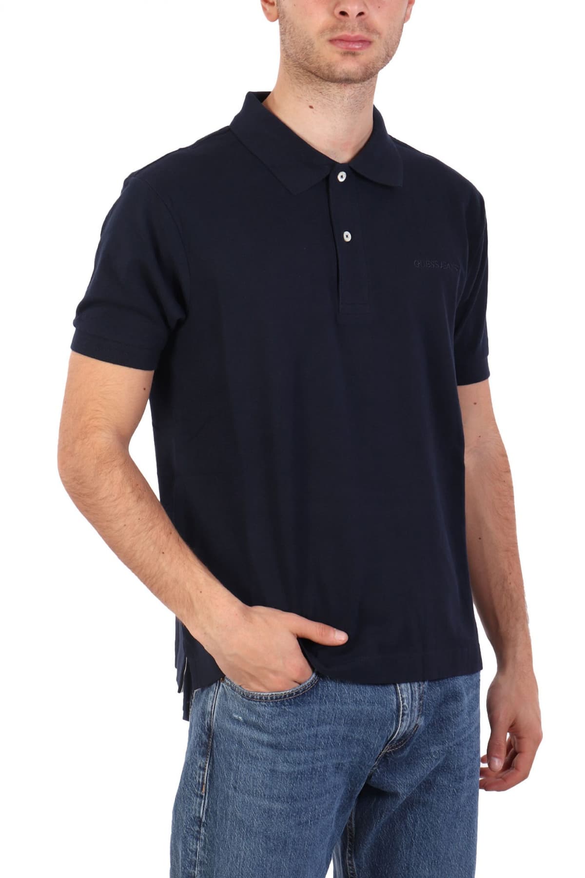 Men's Polo Shirts Guess Jeans Blue