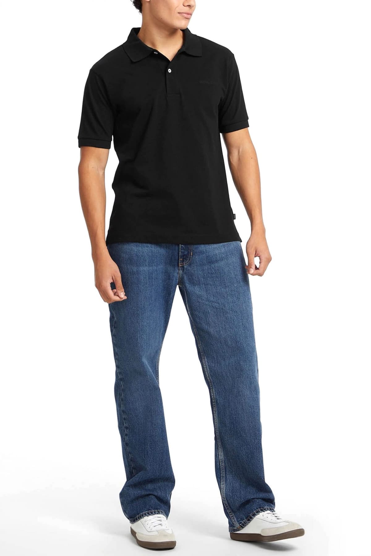 GUESS JEANS POLO LOGO ΜΑΥΡΟ