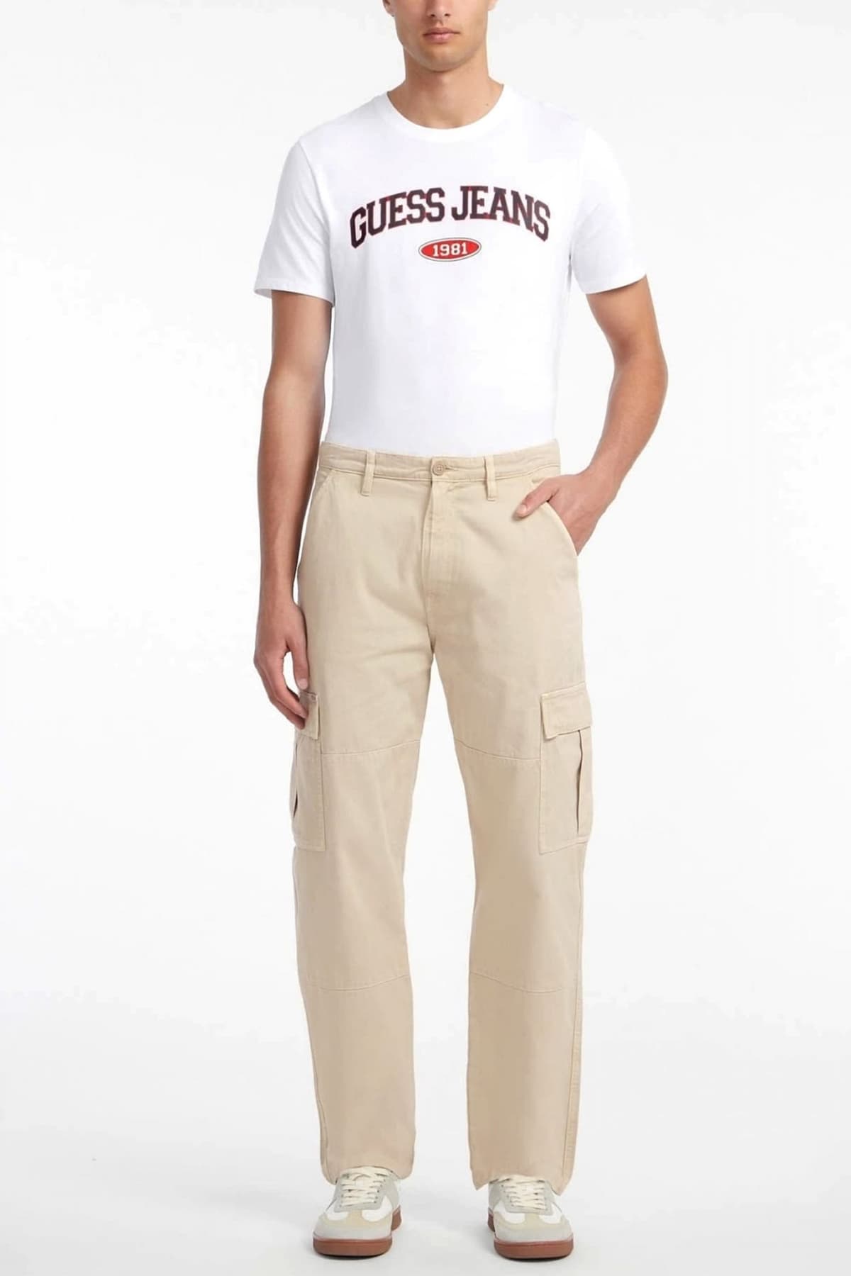 GUESS JEANS ΠΑΝΤΕΛΟΝΙ CARGO ΜΠΕΖ