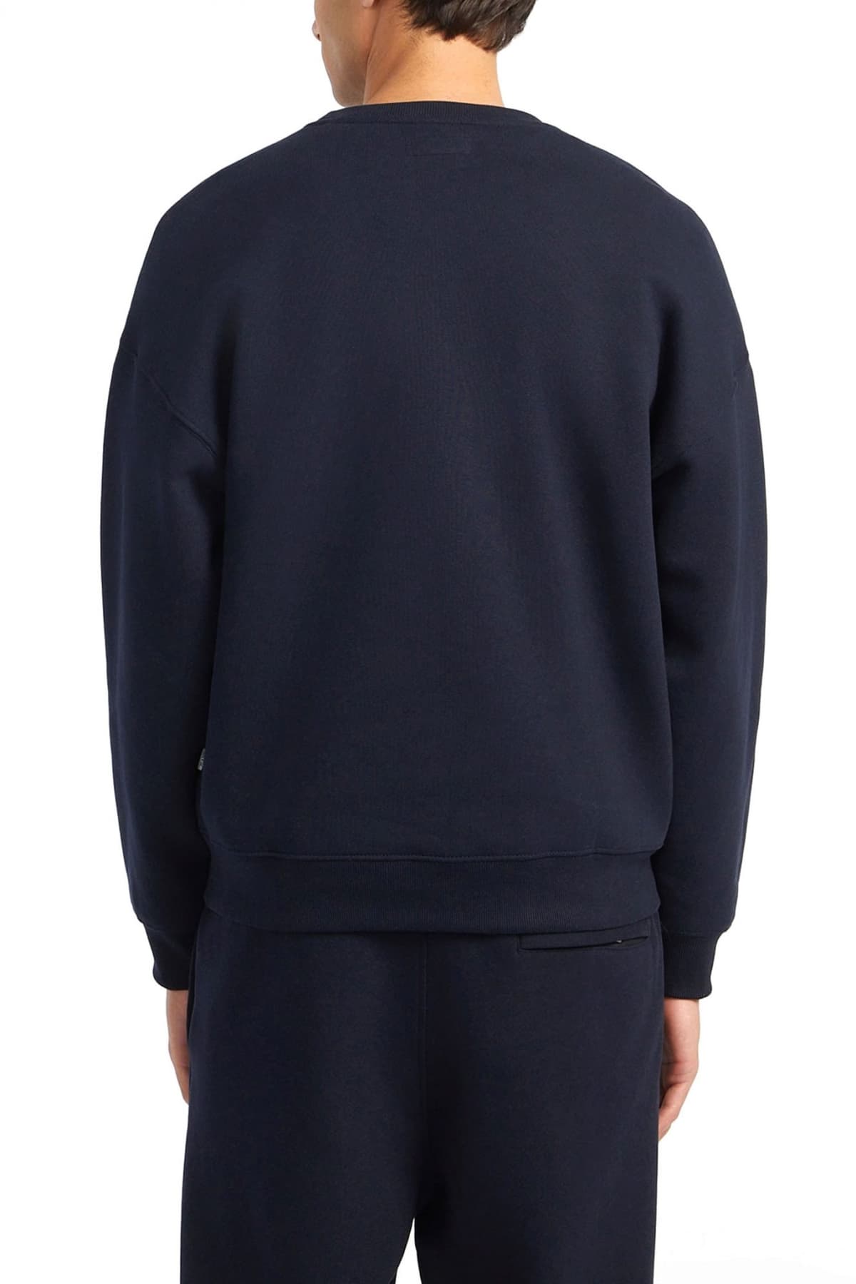 GUESS JEANS ΦΟΥΤΕΡ CREWNECK OVERSIZED FIT LOGO ΜΠΛΕ