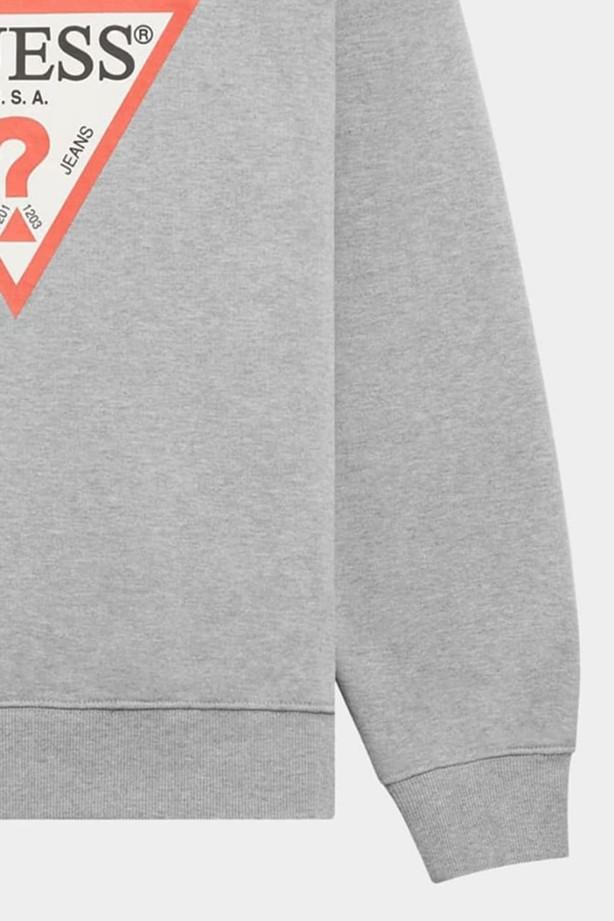 GUESS JEANS ΦΟΥΤΕΡ CREWNECK OVERSIZED FIT LOGO ΓΚΡΙ