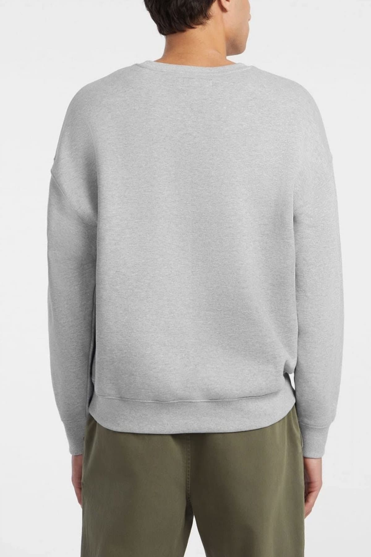 GUESS JEANS ΦΟΥΤΕΡ CREWNECK OVERSIZED FIT LOGO ΓΚΡΙ