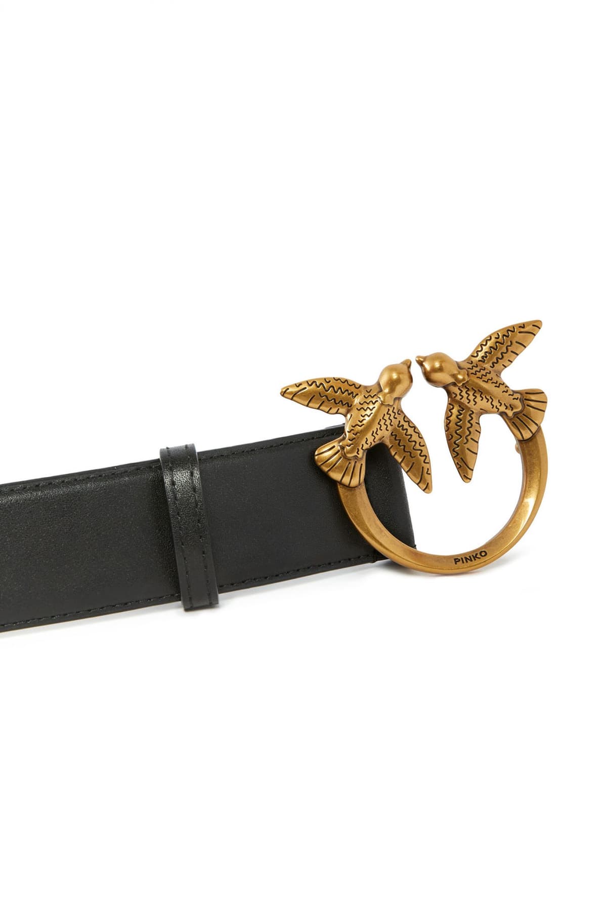 PINKO ΓΥΝΑΙΚΕΙΑ ΖΩΝΗ LOVE BERRY H4 BELT ΧΡΥΣΗ ΑΓΓΡΑΦΑ-ΜΑΥΡΟ