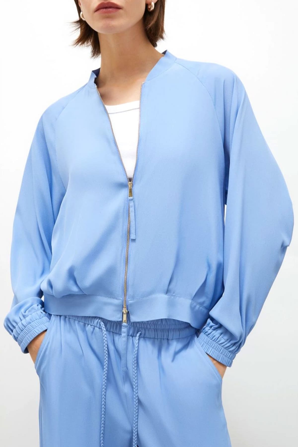 MARELLA ΜΠΟΥΦΑΝ JACKET ΜΕΤΑΞΙ GRINTA ΣΙΕΛ