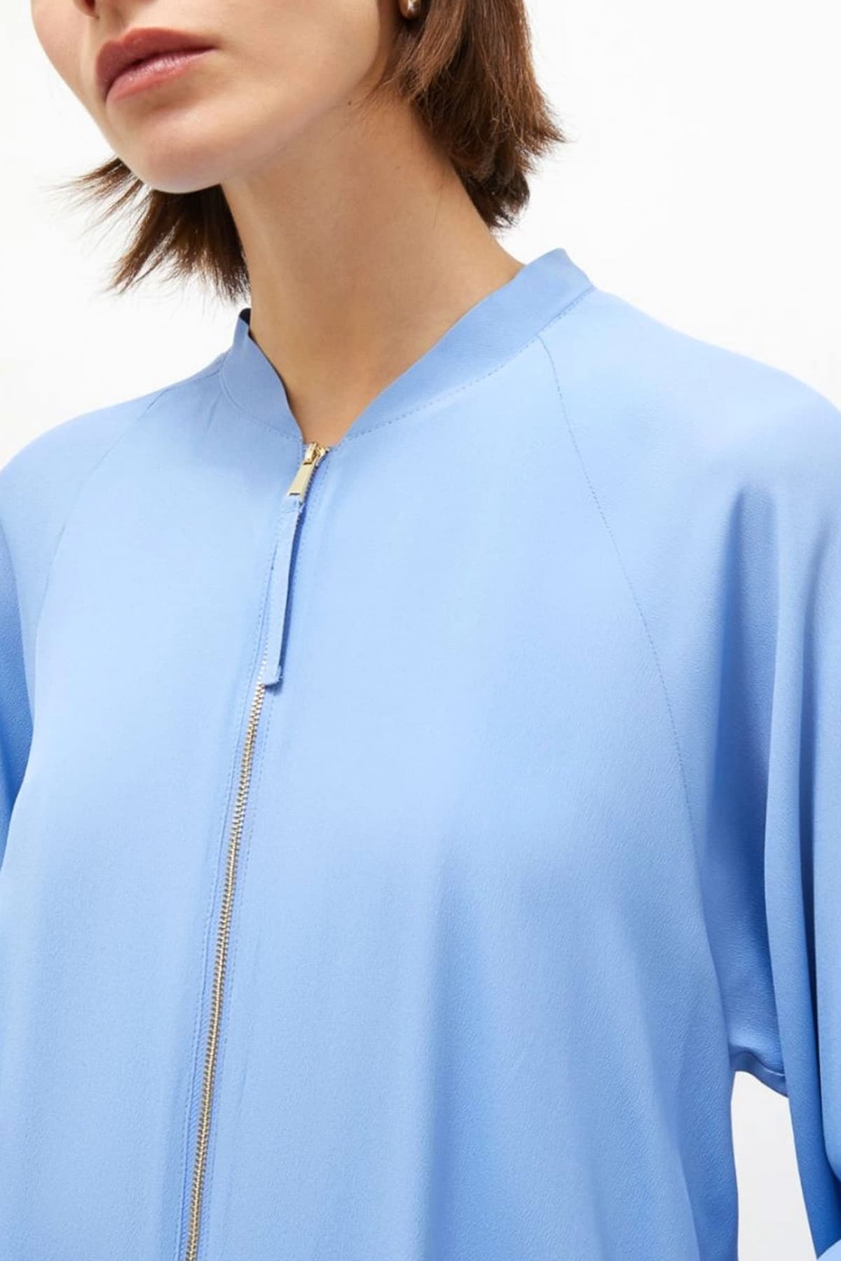 MARELLA ΜΠΟΥΦΑΝ JACKET ΜΕΤΑΞΙ GRINTA ΣΙΕΛ