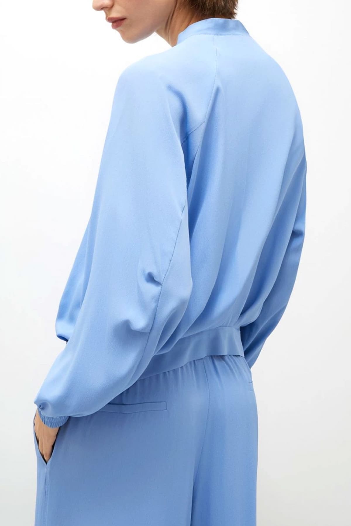 MARELLA ΜΠΟΥΦΑΝ JACKET ΜΕΤΑΞΙ GRINTA ΣΙΕΛ