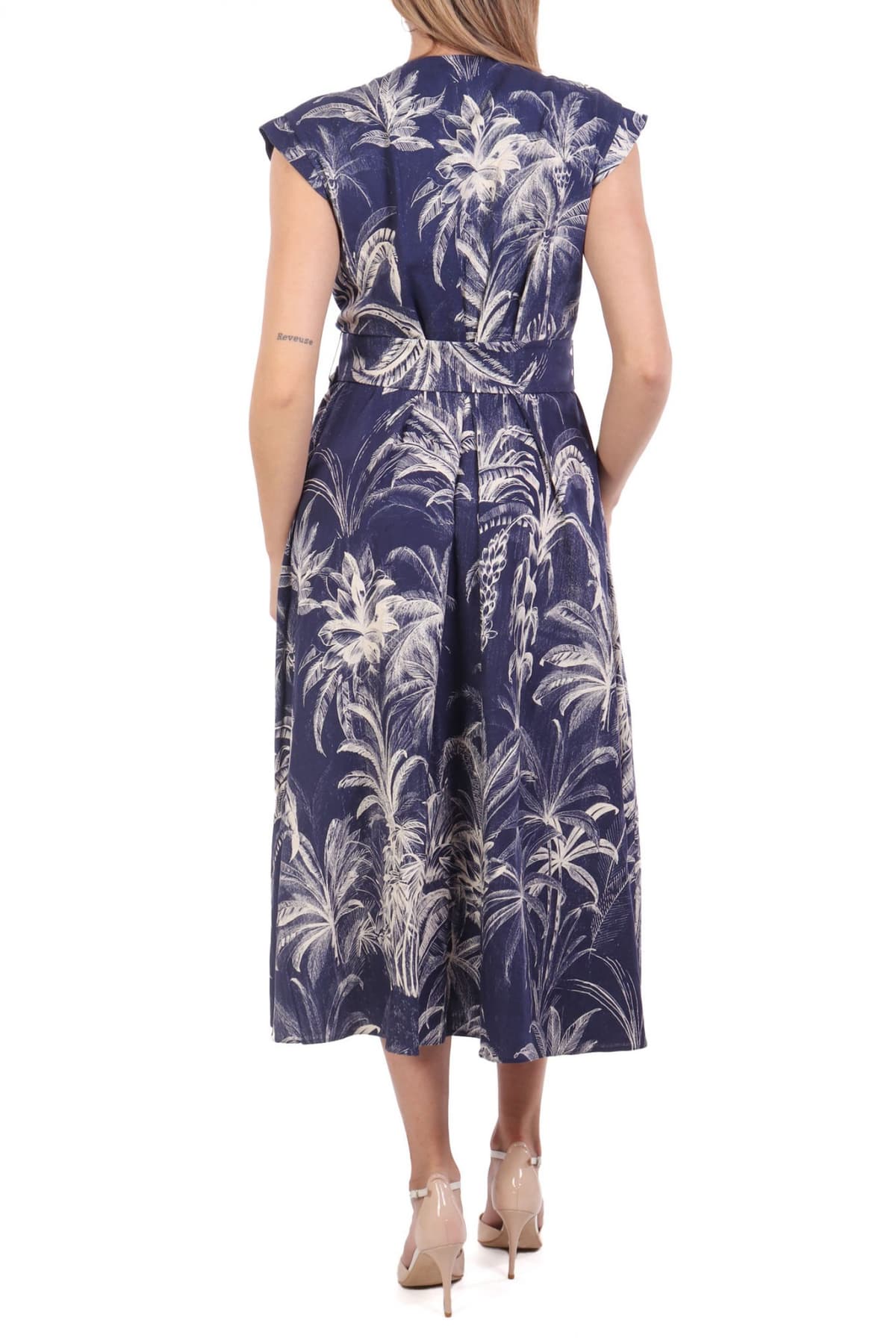 MARELLA ΦΟΡΕΜΑ MAXI ALINE ΚΡΟΥΑΖΕ ΑΠΟΣΠΩΜΕΝΗ ΖΩΝΗ ΕΜΠΡΙΜΕ ΜΠΛΕ