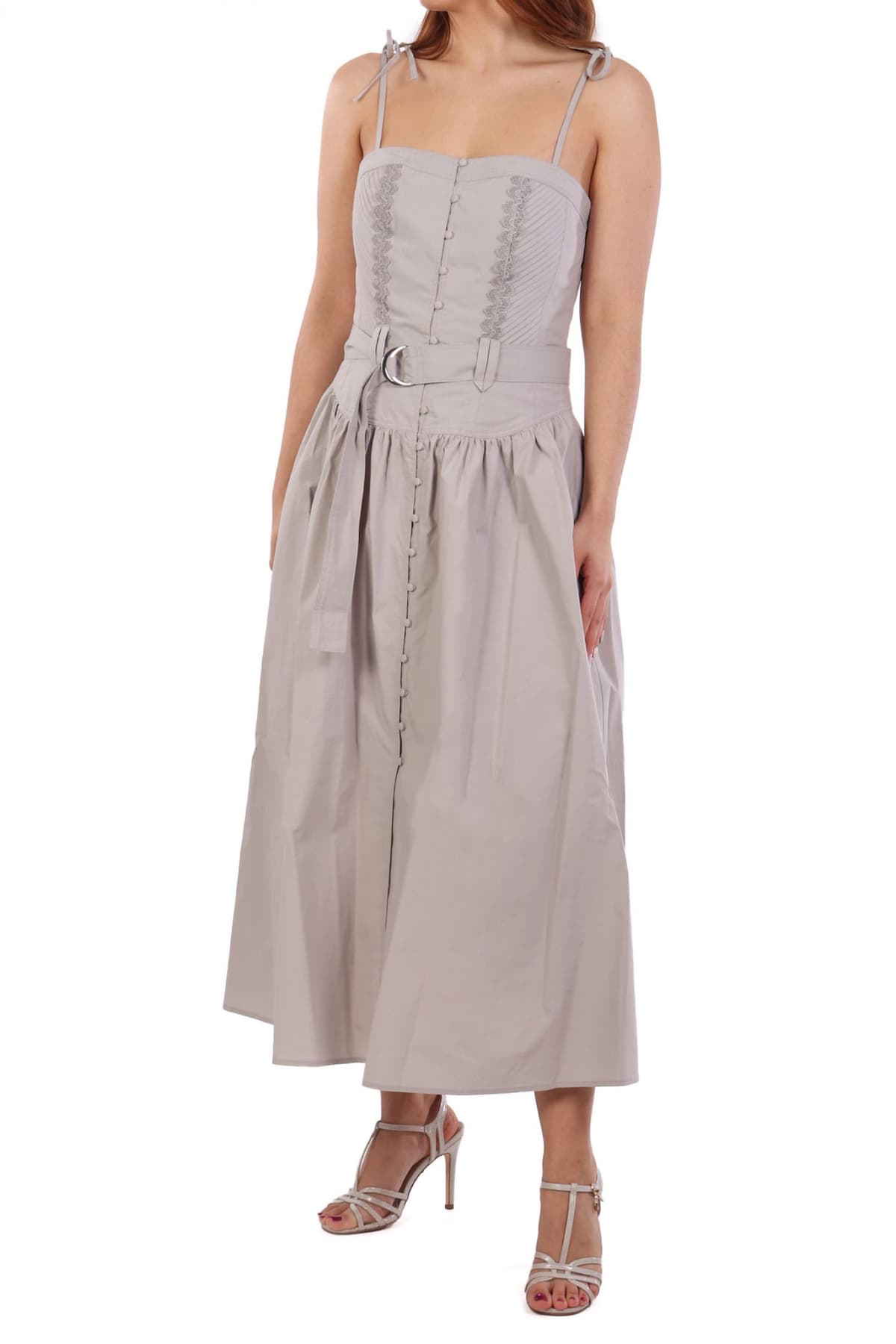 MARELLA ΦΟΡΕΜΑ MIDI BRADO ΚΕΝΤΗΜΑ ΑΠΟΣΠΩΜΕΝΗ ΖΩΝΗ ΓΚΡΙ