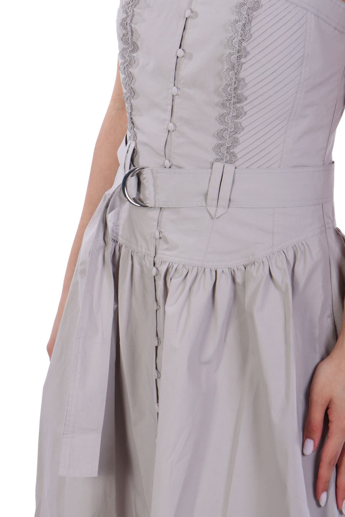 MARELLA ΦΟΡΕΜΑ MIDI BRADO ΚΕΝΤΗΜΑ ΑΠΟΣΠΩΜΕΝΗ ΖΩΝΗ ΓΚΡΙ