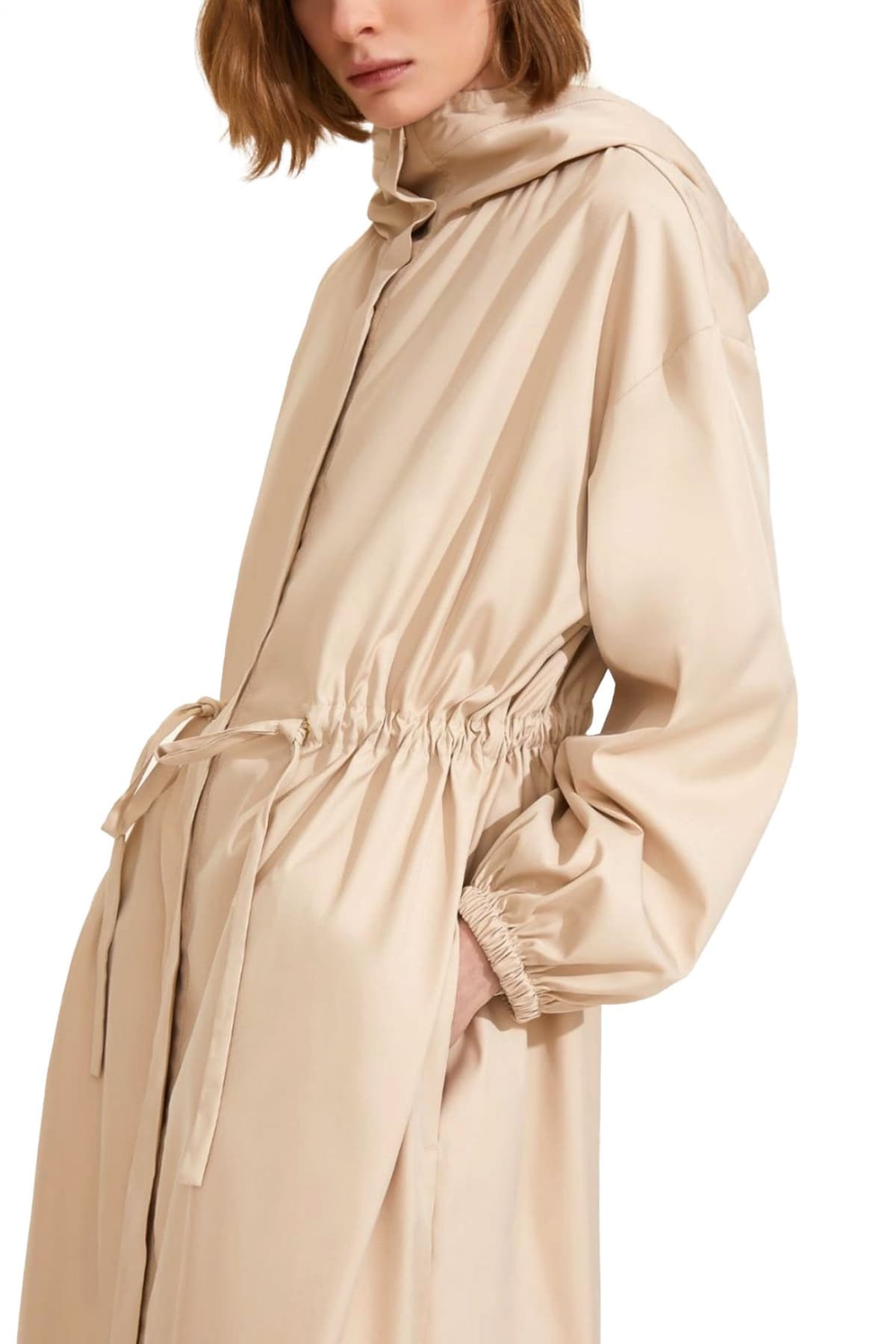 MARELLA EMME ΜΠΟΥΦΑΝ JACKET PASQUA ΜΗ ΑΠΟΣΠΩΜΕΝΗ ΚΟΥΚΟΥΛΑ ΣΟΥΡΑ ΜΕΣΗ ΜΠΕΖ