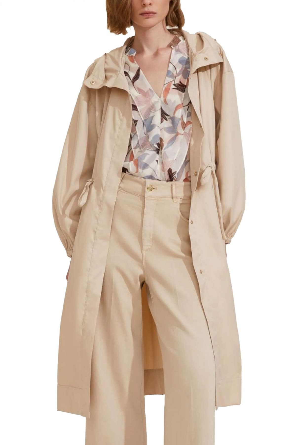 MARELLA EMME ΜΠΟΥΦΑΝ JACKET PASQUA ΜΗ ΑΠΟΣΠΩΜΕΝΗ ΚΟΥΚΟΥΛΑ ΣΟΥΡΑ ΜΕΣΗ ΜΠΕΖ