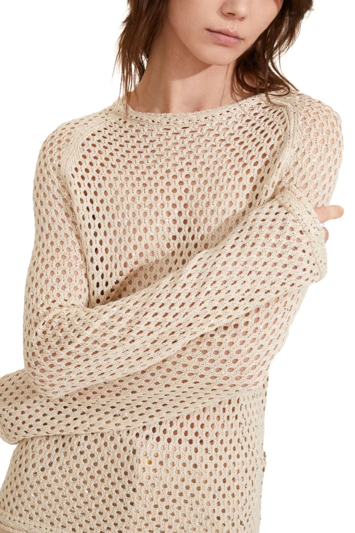 MARELLA EMME ΠΛΕΚΤΟ GOLENA ΣΤΡΑΣ ΕΚΡΟΥ