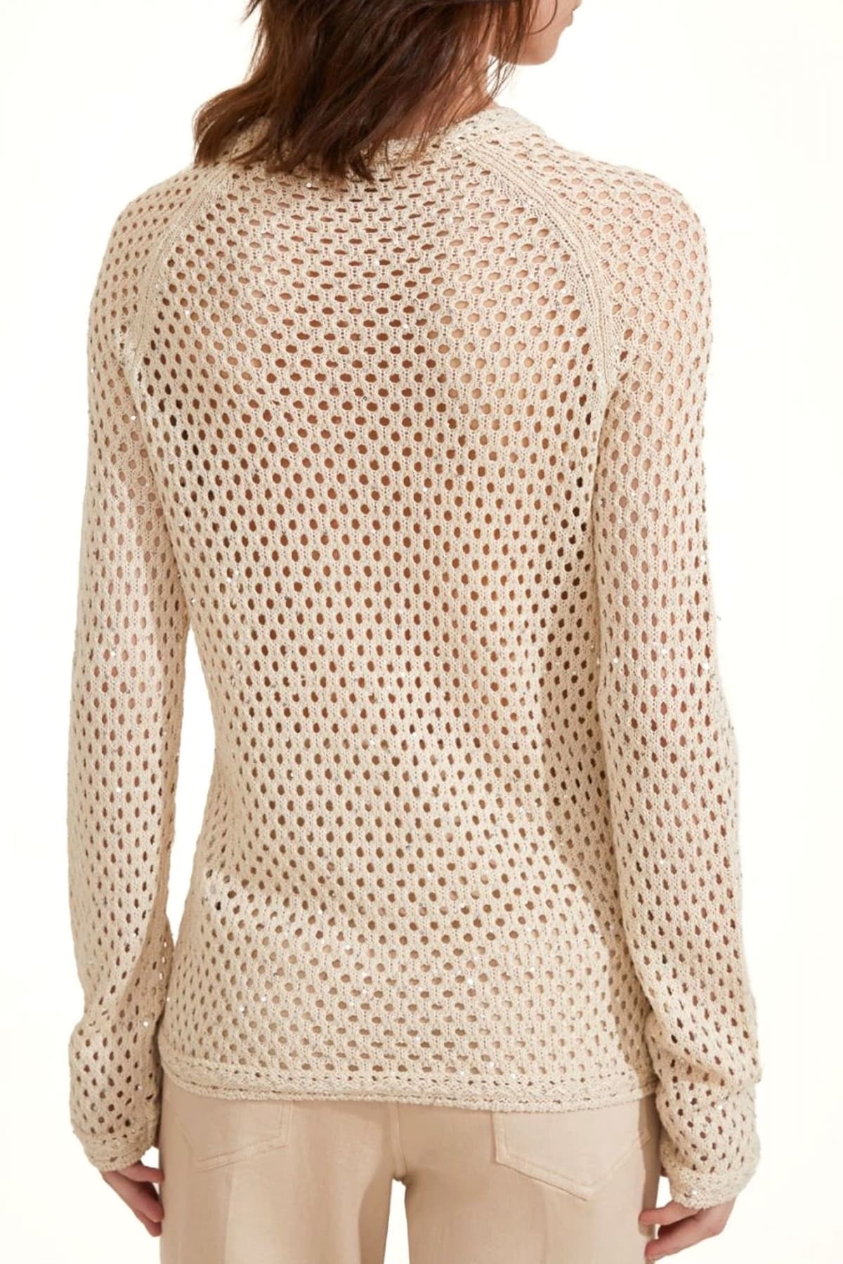 MARELLA EMME ΠΛΕΚΤΟ GOLENA ΣΤΡΑΣ ΕΚΡΟΥ