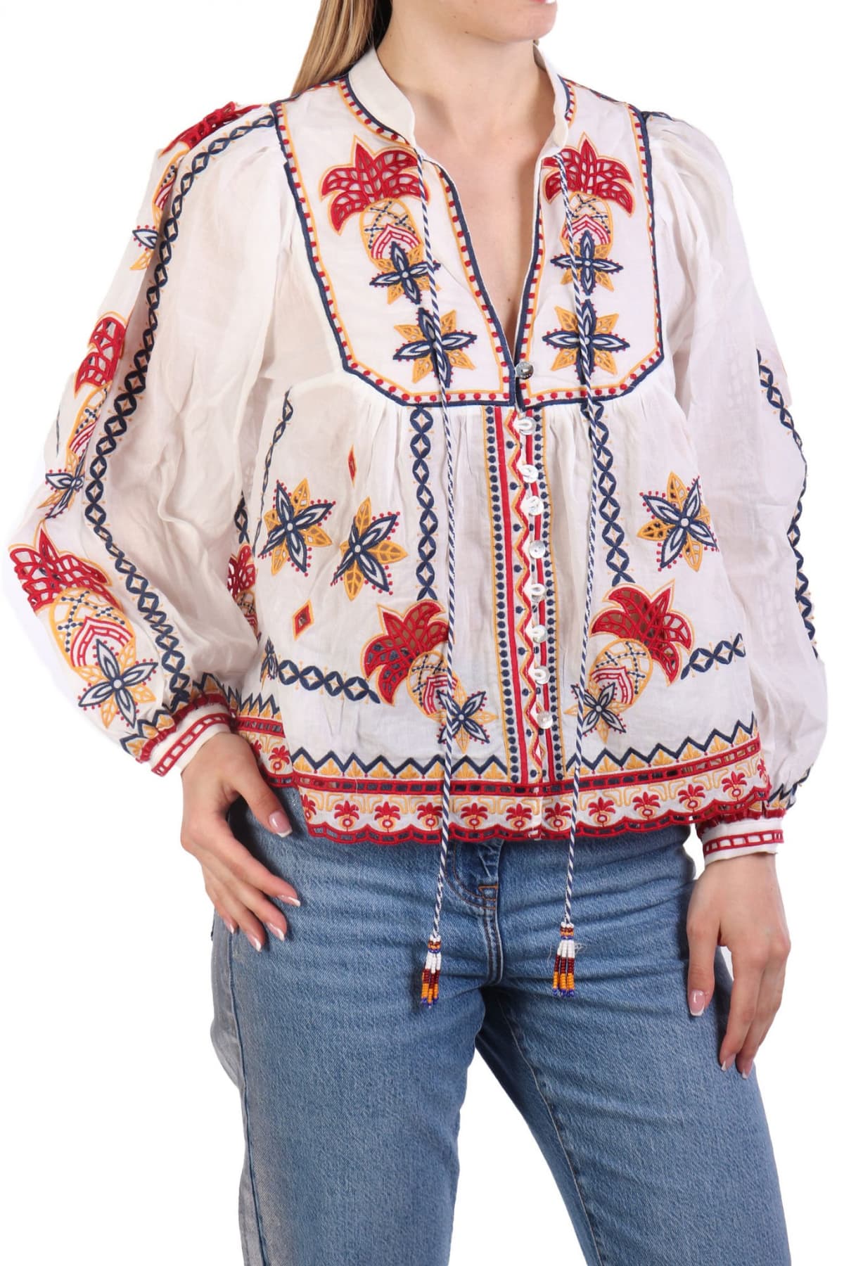 FARM RIO ΜΠΛΟΥΖΑ-ΠΟΥΚΑΜΙΣΟ MARYS TILES ΚΕΝΤΗΜΑ ΕΚΡΟΥ