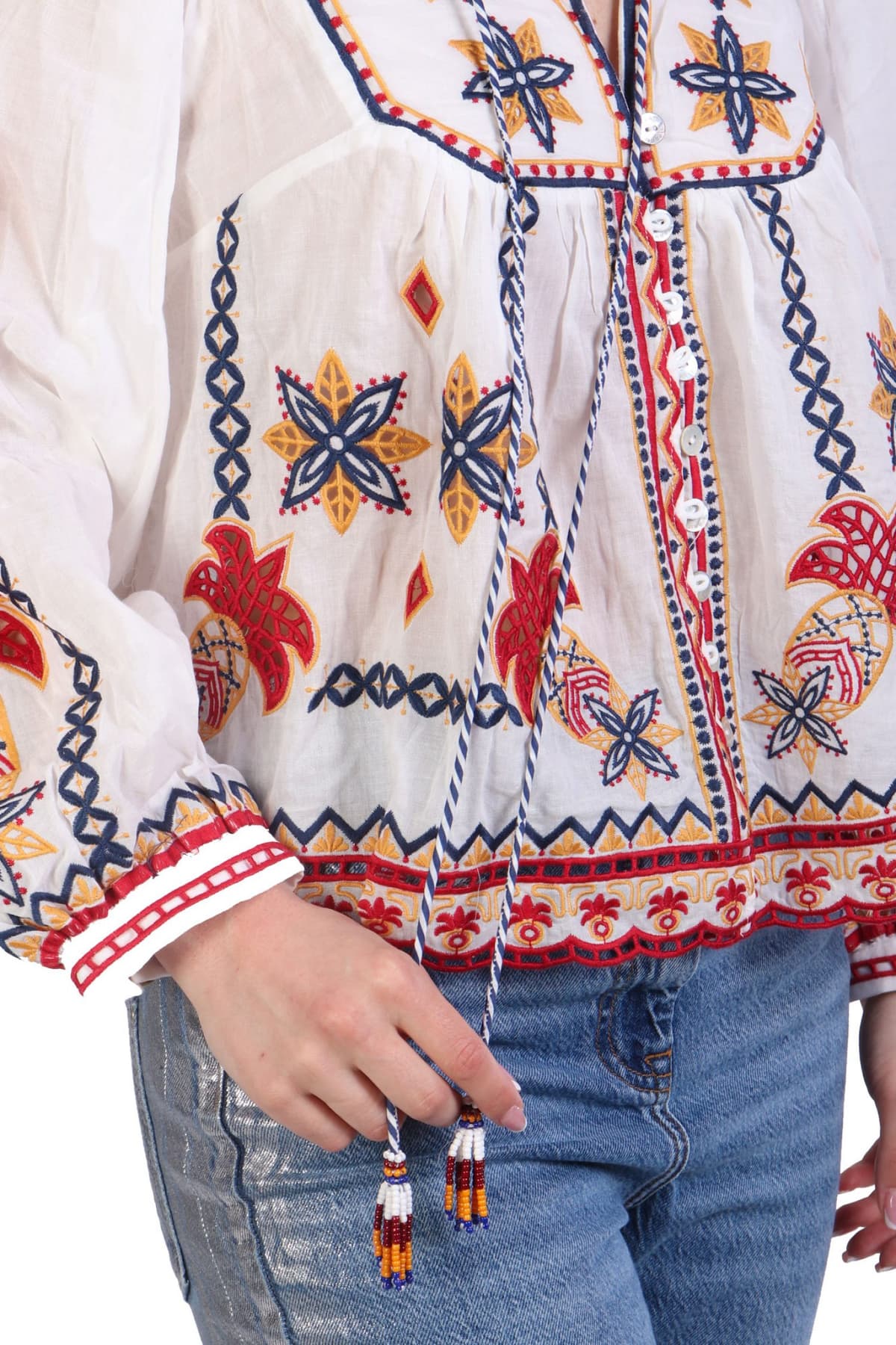 FARM RIO ΜΠΛΟΥΖΑ-ΠΟΥΚΑΜΙΣΟ MARYS TILES ΚΕΝΤΗΜΑ ΕΚΡΟΥ